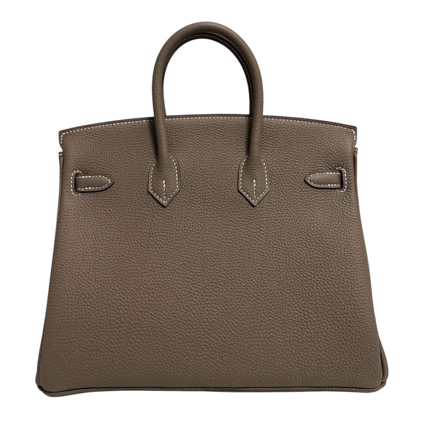 Hermes Birkin 25 Etoupe Gray Togo Leather Gold Hardware Handbag NEW