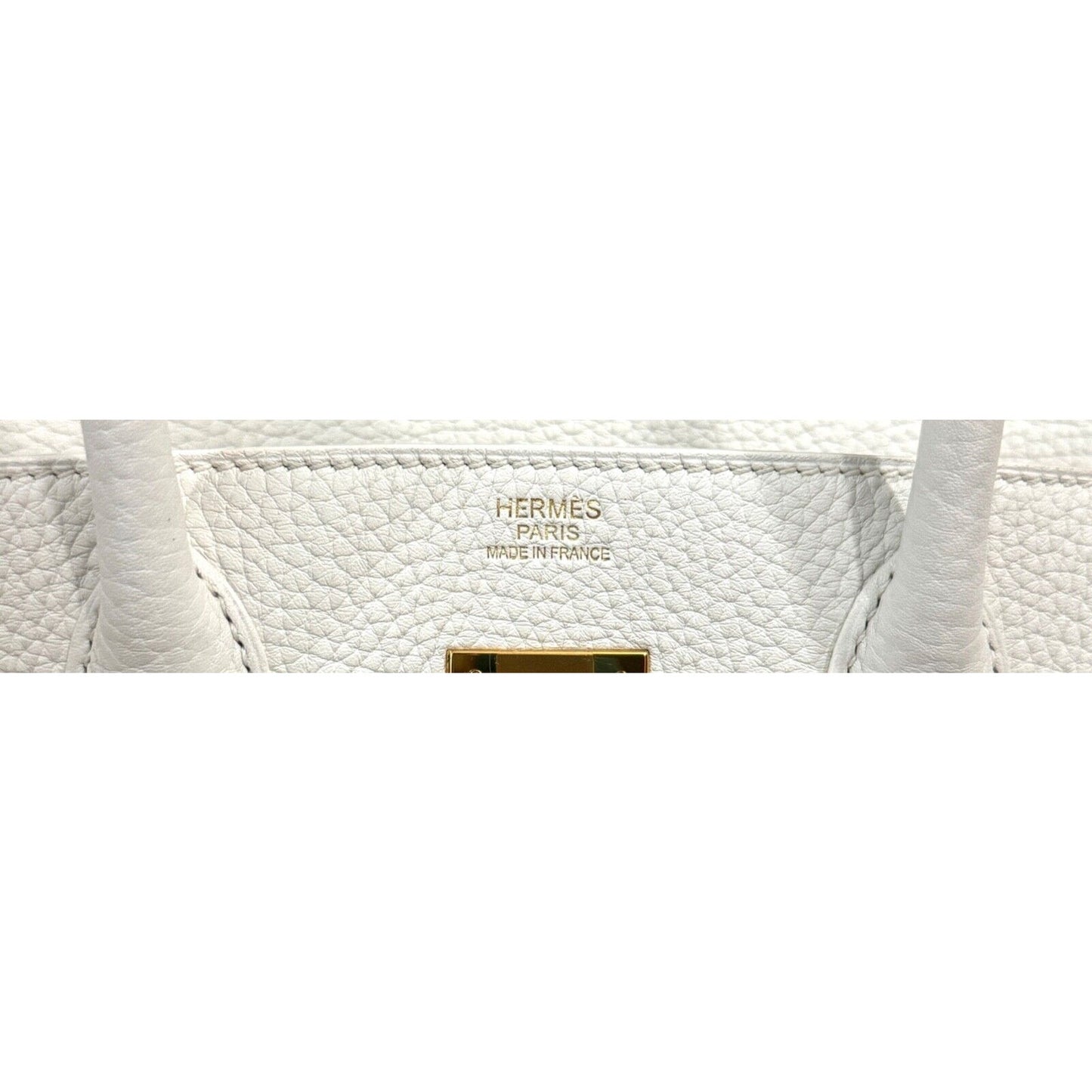 Hermes Birkin 30 White Blanc Leather Gold Hardware Handbag RARE