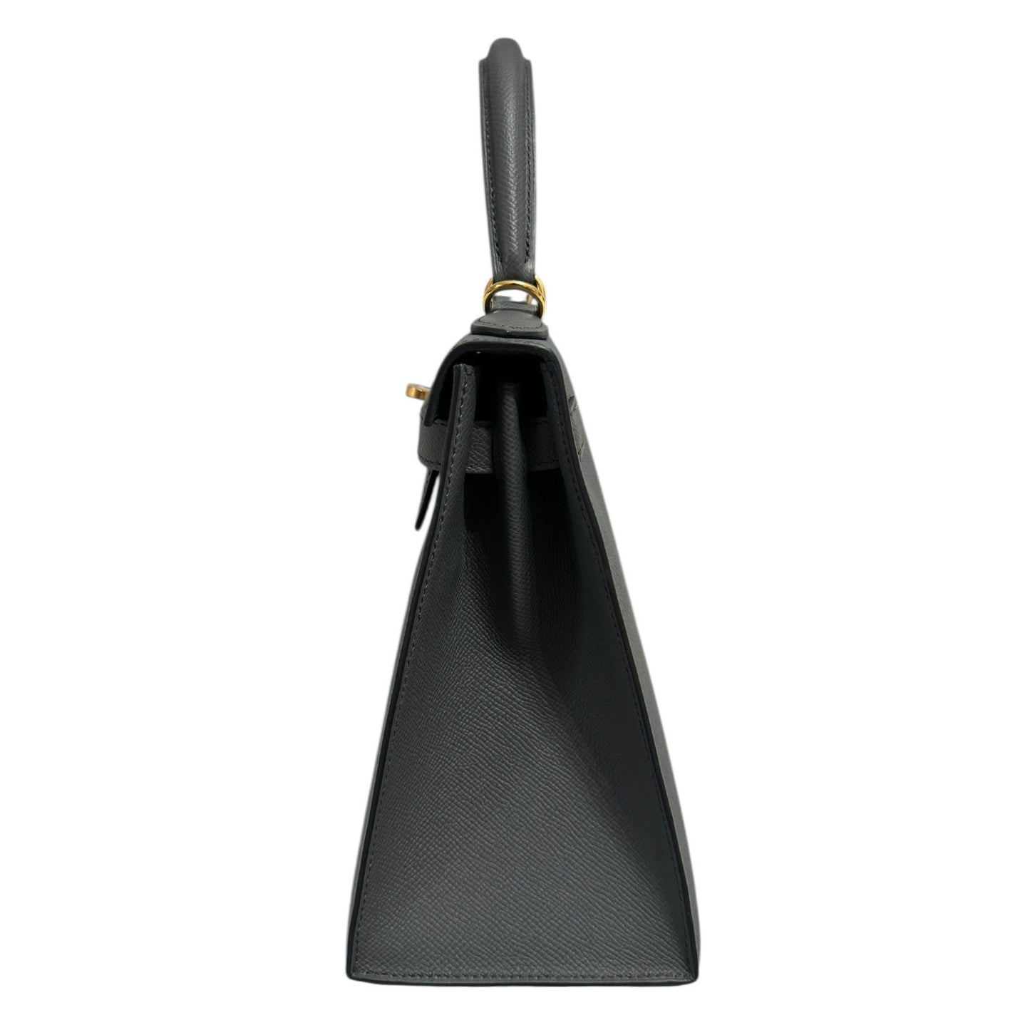 Hermes Kelly 28 Sellier Vert Amande Gray Green Epsom Leather Gold Hardware RARE