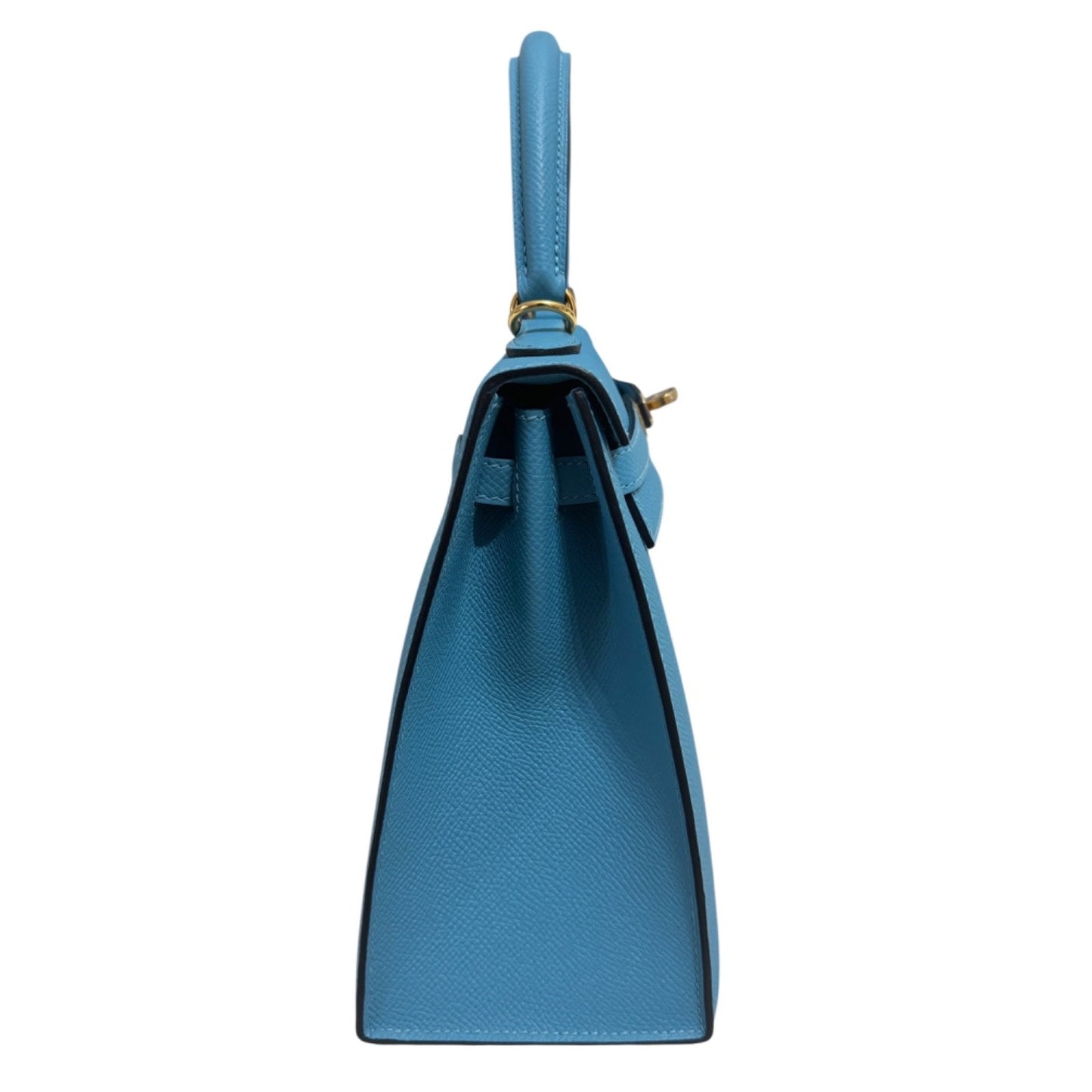 Hermes Kelly 25 Sellier Bleu du Nord Blue Epsom Leather Gold Hardware