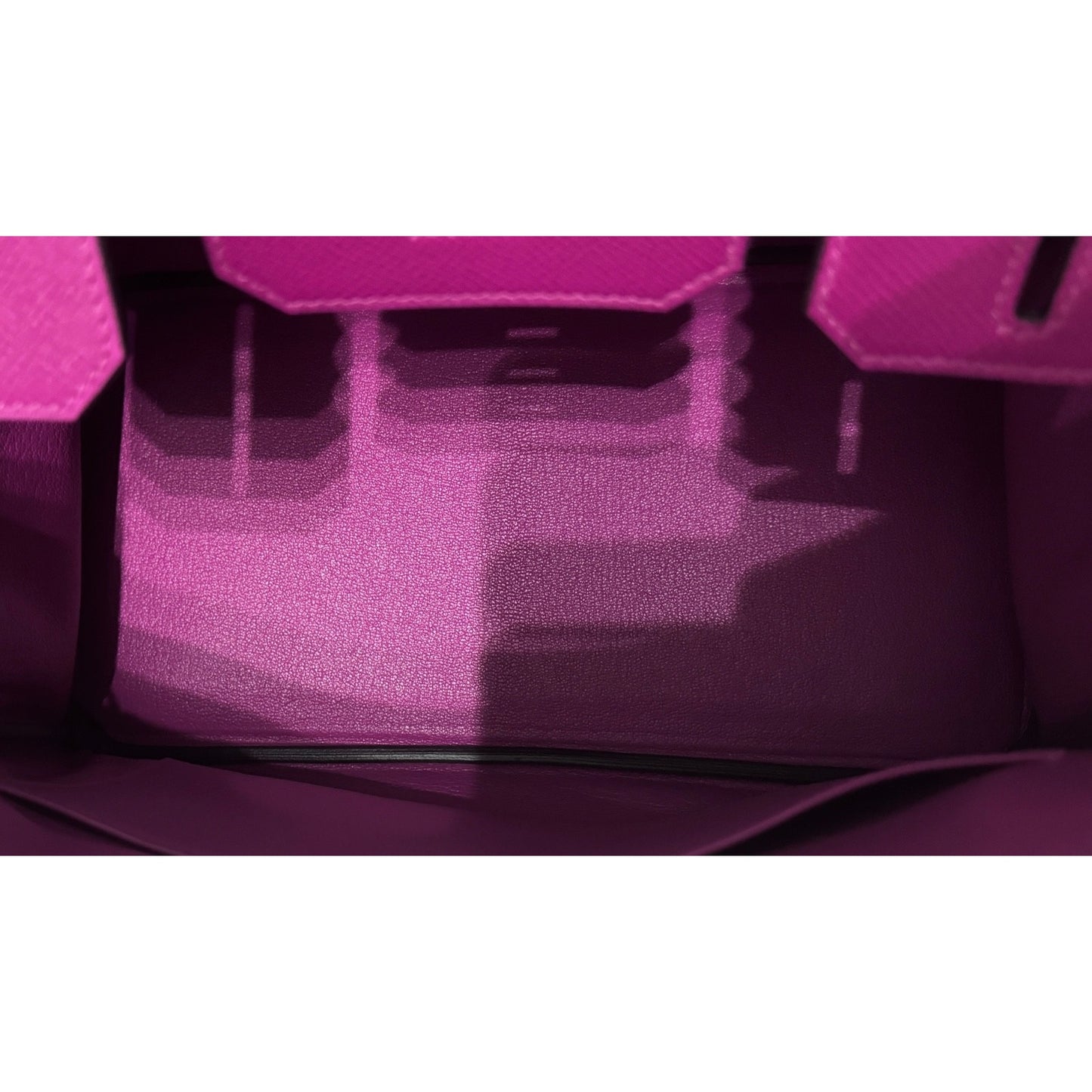 Hermes Birkin 30 Rose Pourpre Pink Purple Epsom Leather Palladium Hardware RARE