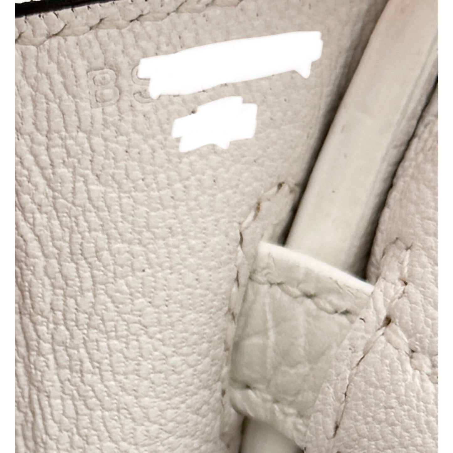 Hermes Birkin 25 Special Order Gris Tourterelle White Gray Leather Brushed Gold