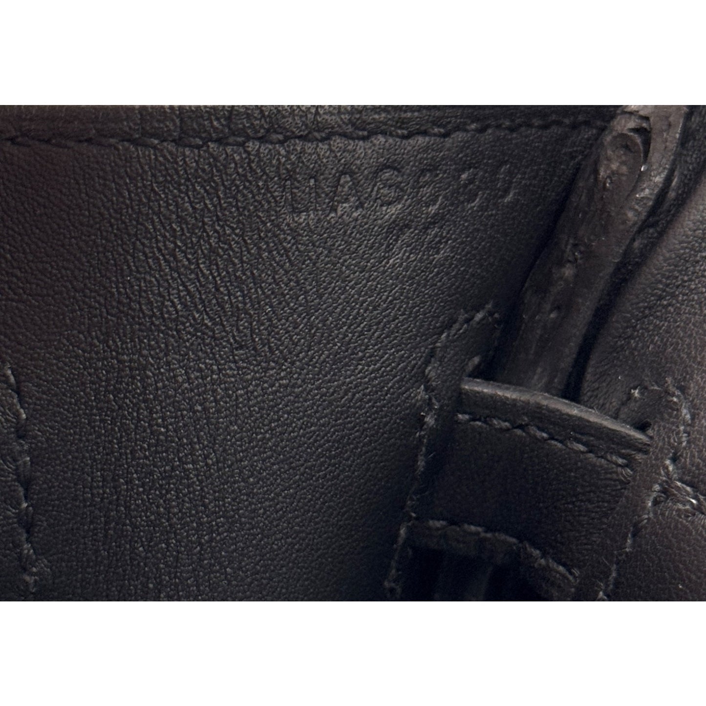 Hermes Birkin 25 Black Cote a Cote Swift Permabrass Hardware Rare