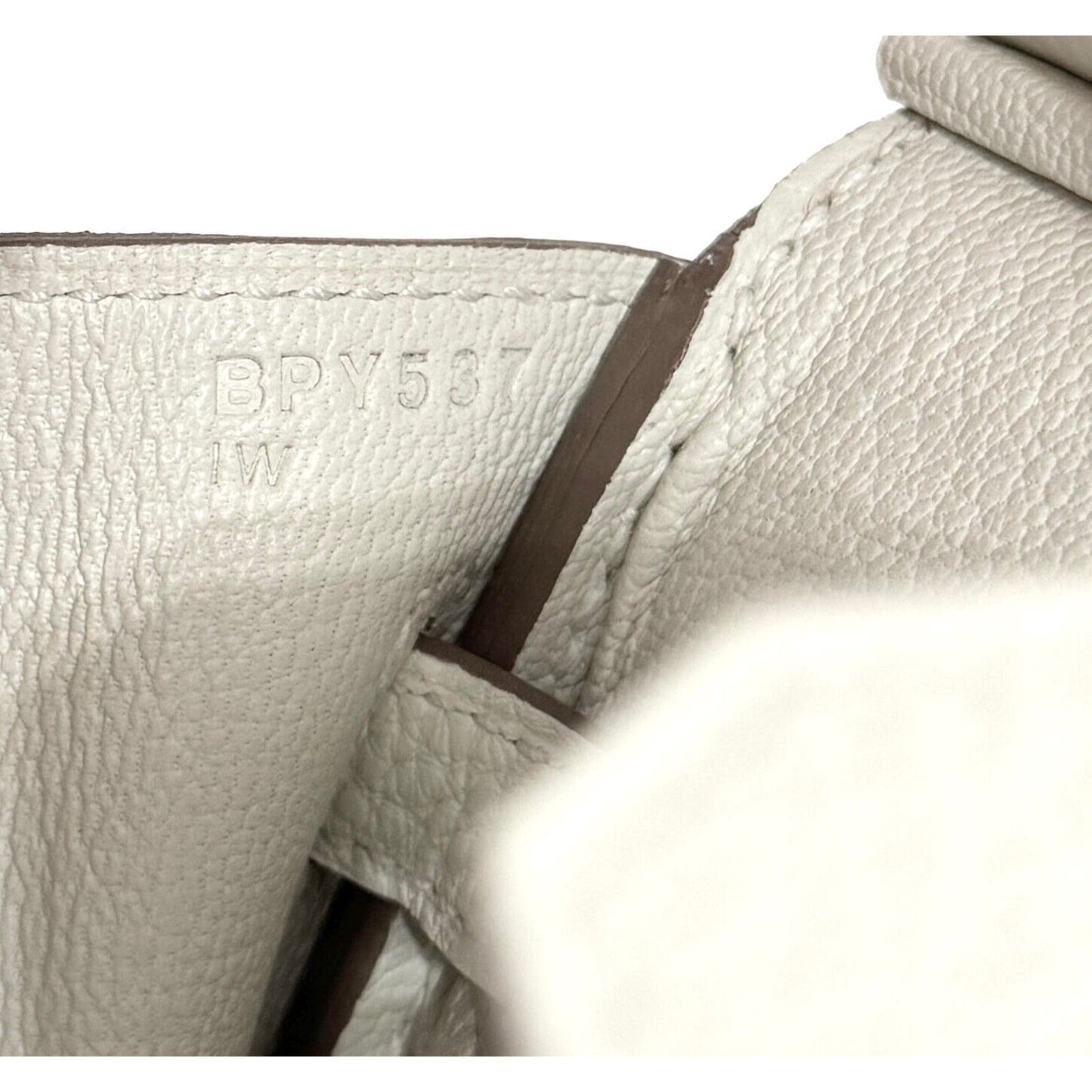 Hermes Birkin 25 Mushroom White Gray Togo Leather Palladium Hardware 2023