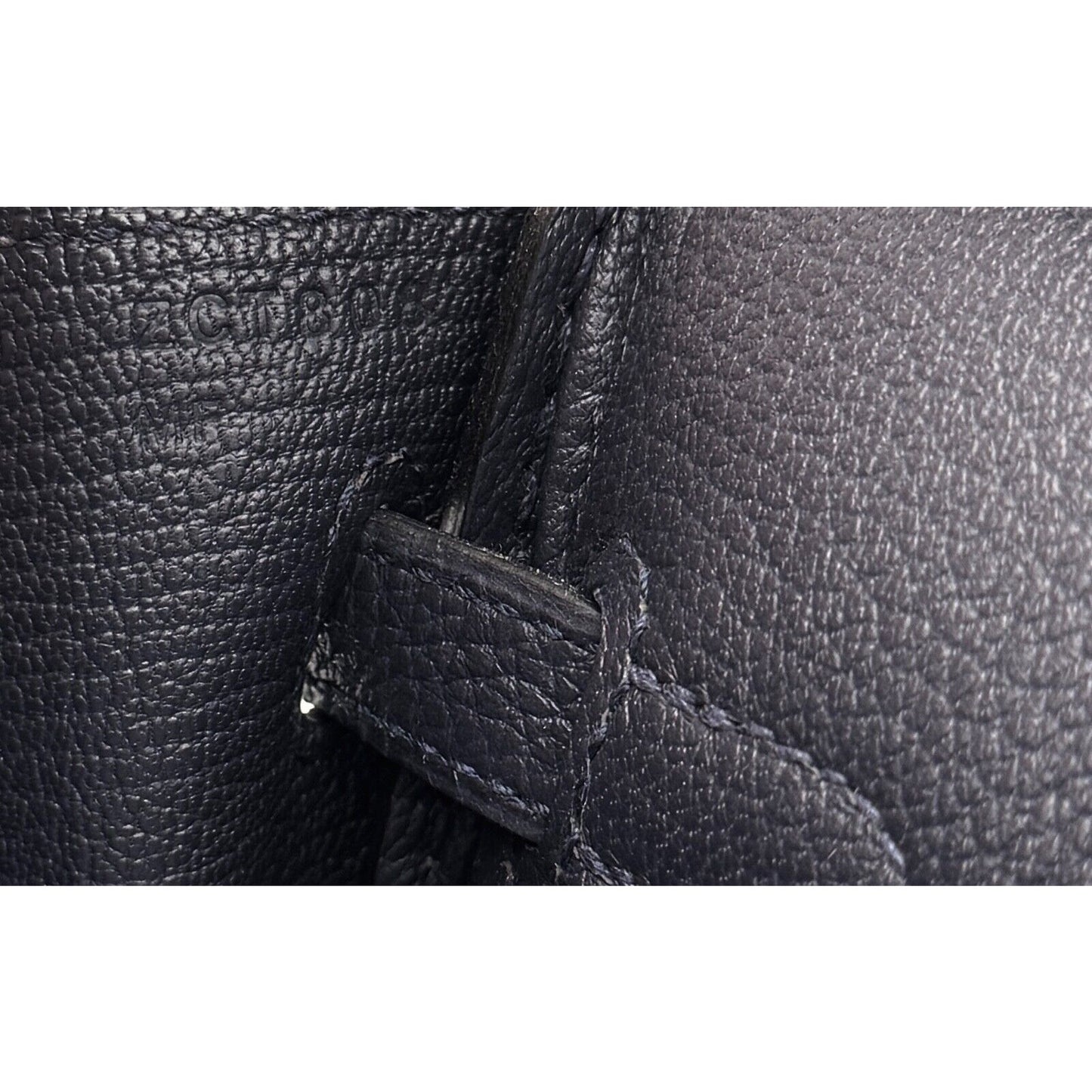 Hermes Birkin 25 Bleu Suit Dark Blue Togo Leather Gold Hardware Handbag