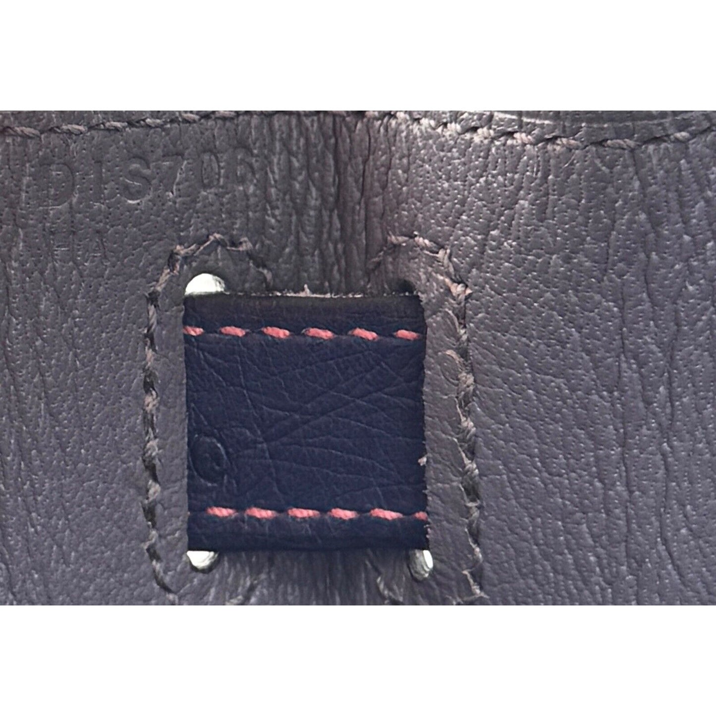 Hermes Kelly 28 Sellier Ostrich Special Order Gris Mouette Blue Sapphire Gold