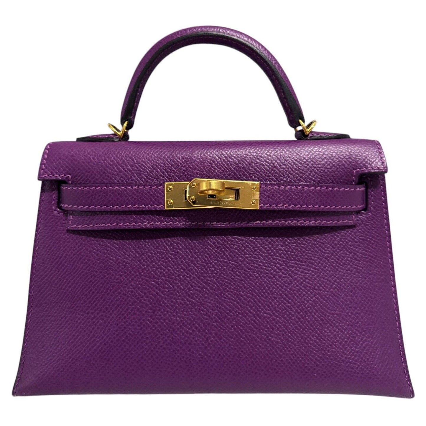 Hermes Kelly Mini 20 Anemone Purple Epsom Leather Gold Hardware