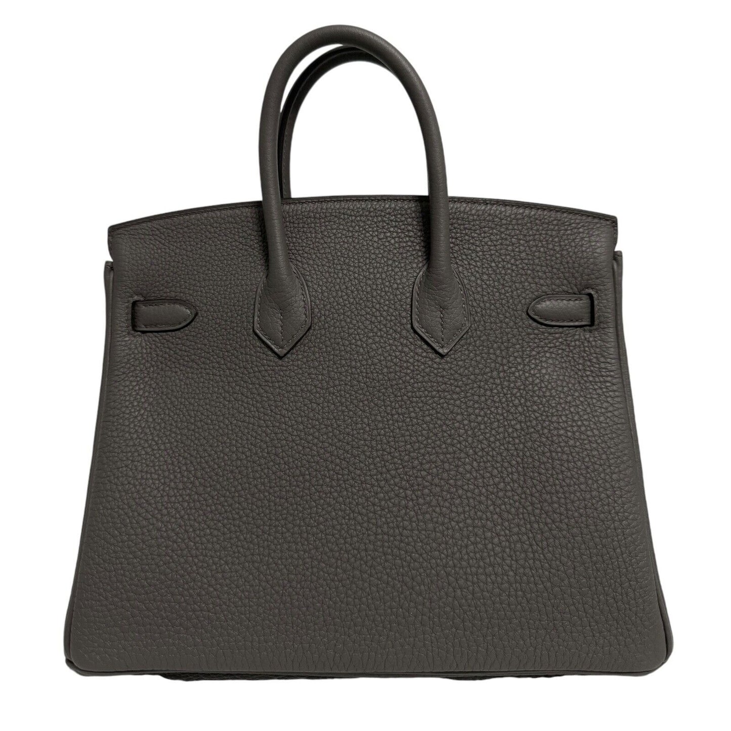 Hermes Birkin 25 Etain Gray Grey Togo Leather Gold Hardware Handbag