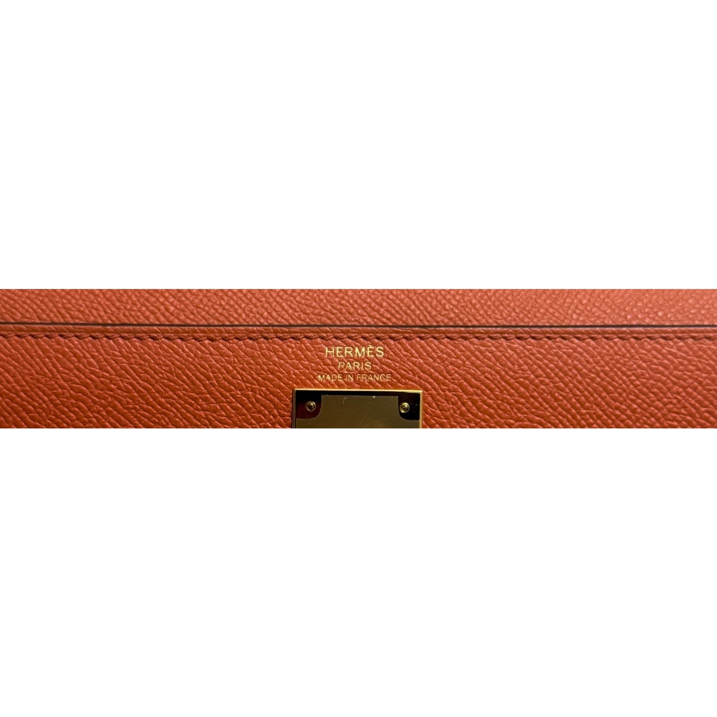 Hermes Kelly 28 Sellier Terre Battue Orange Epsom Leather Gold Hardware