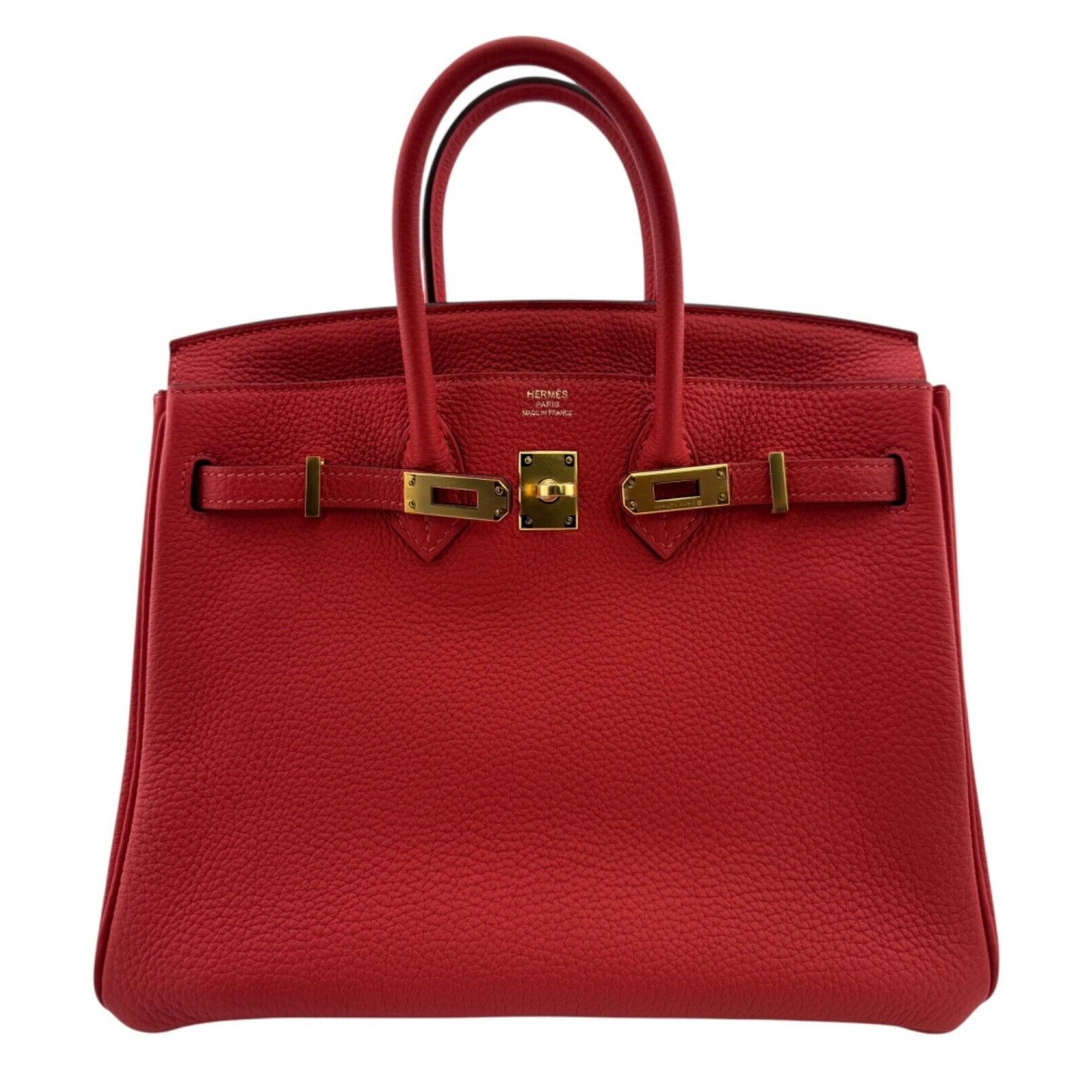 Hermes Birkin 25 Rouge Pivoine Red Togo Leather Gold Hardware