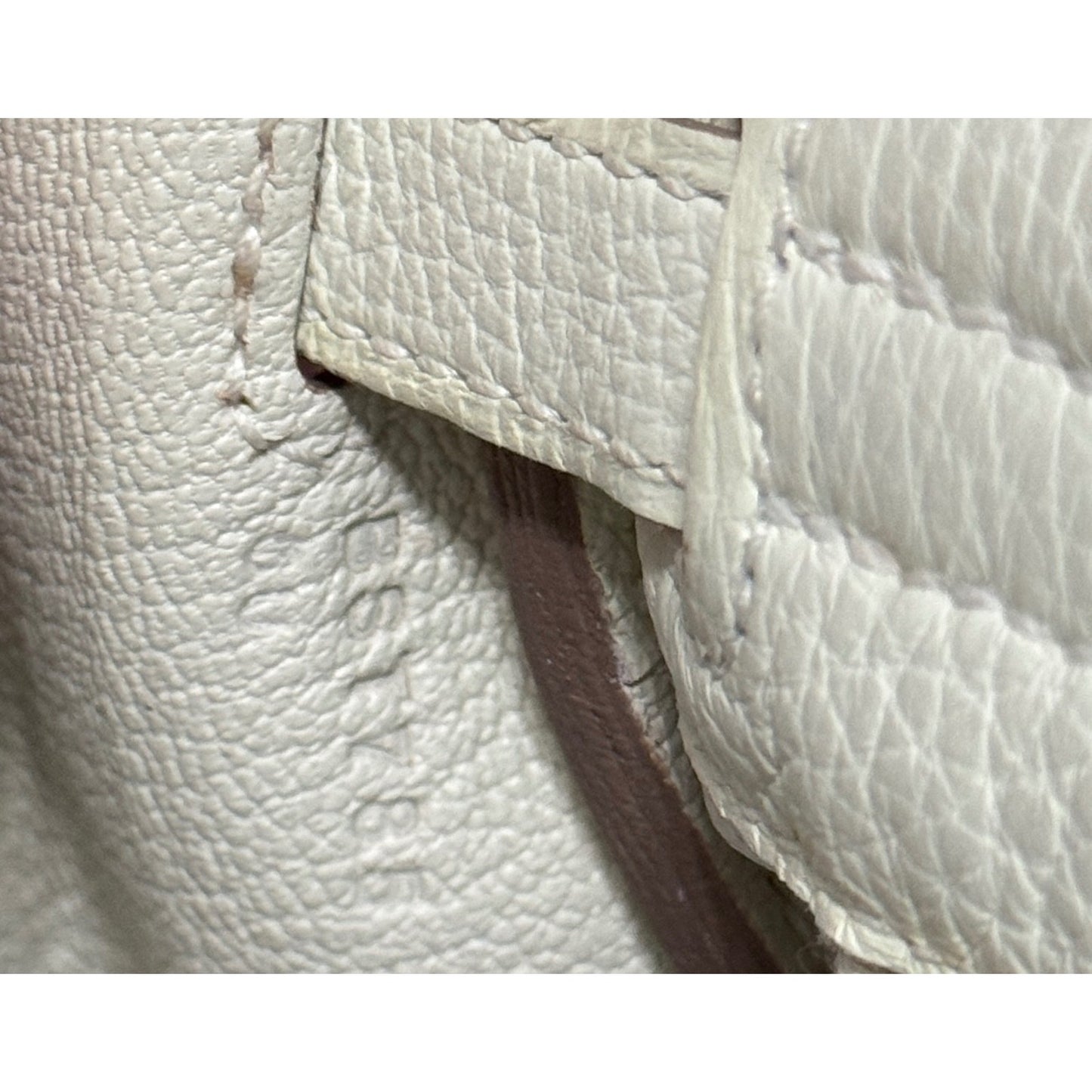 Hermes Kelly 25 Mushroom White Togo Leather Gold Hardware
