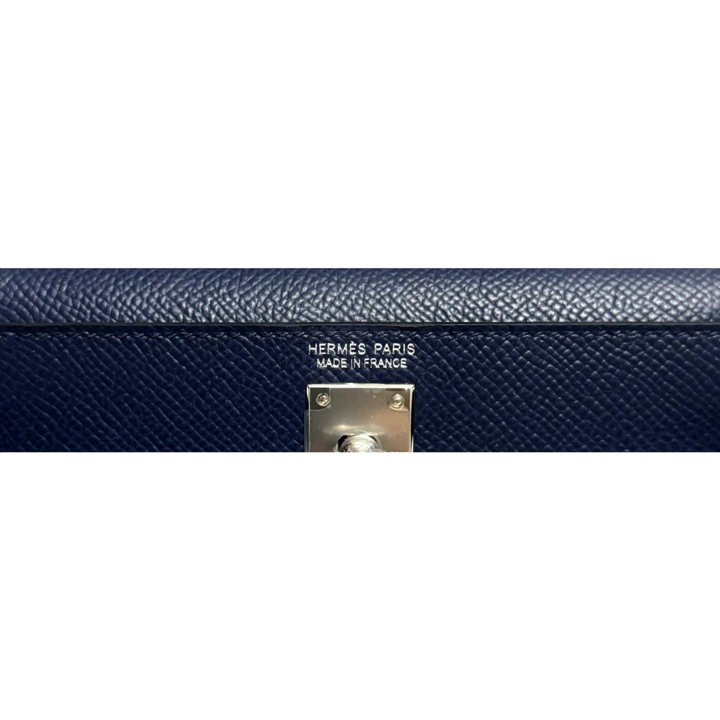 Hermes Kelly Mini 20 Blue Sapphire Blue France Black Epsom Leather Palladium HWR