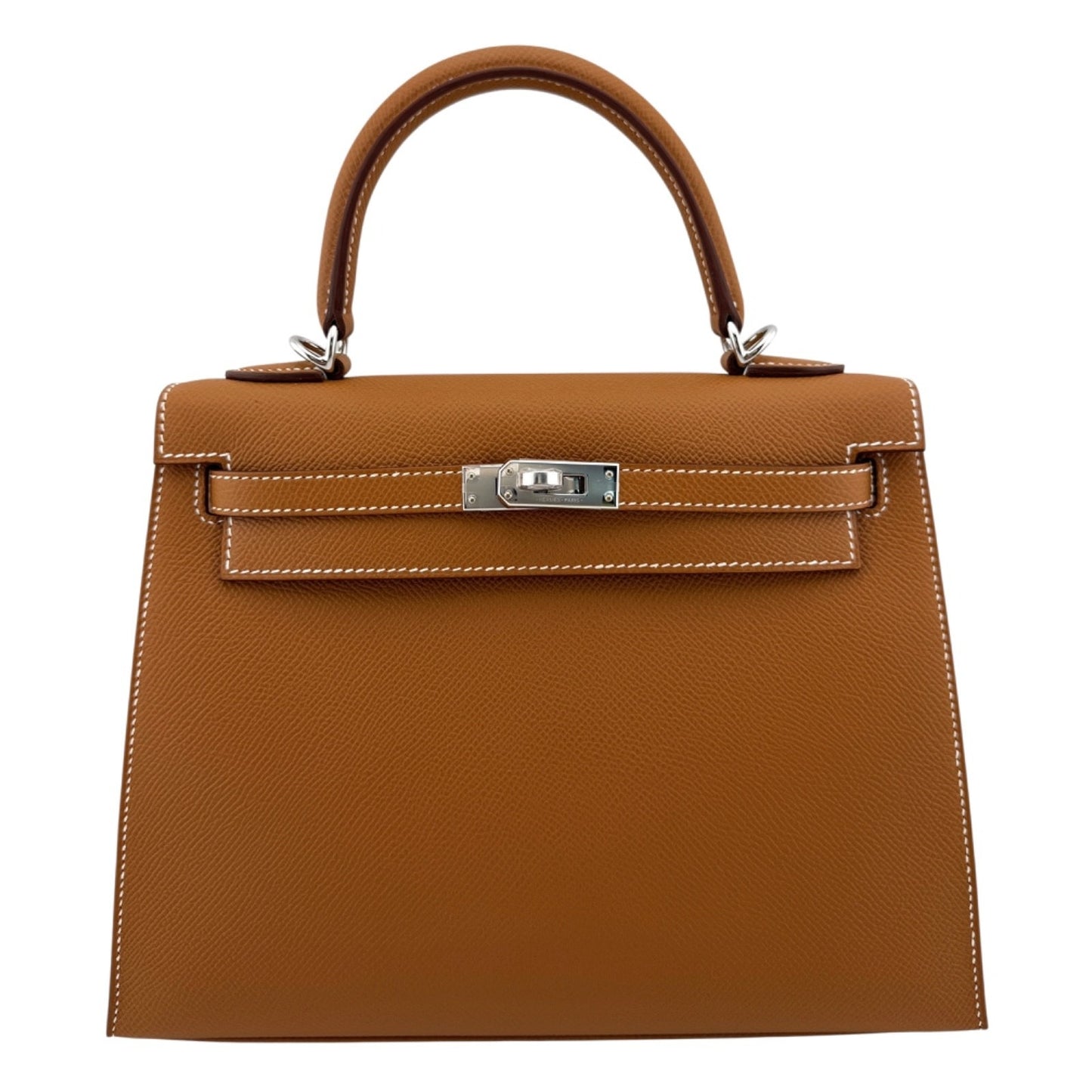 Hermes Kelly 25 Sellier Gold Tan Epsom Leather Palladium Hardware New 2025