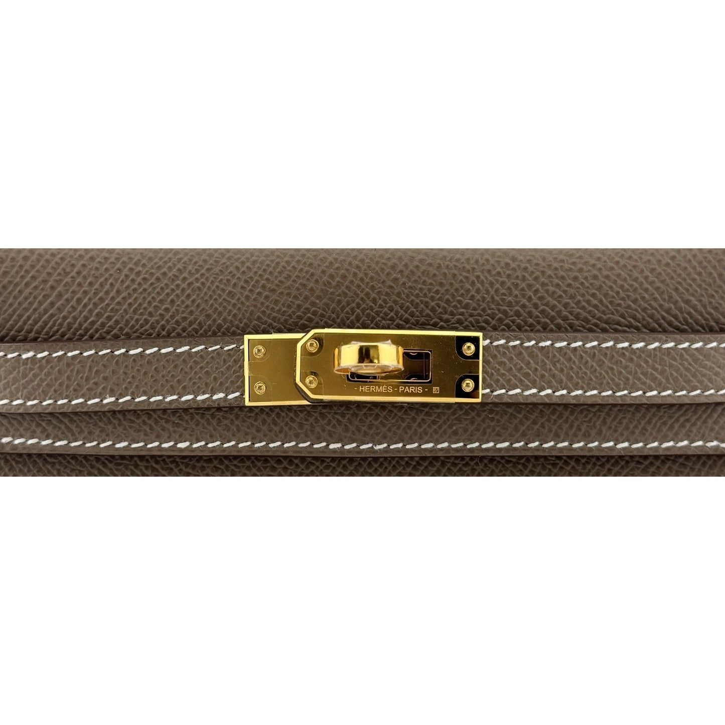 Hermes Kelly Mini 20 Etoupe Gray Epsom Leather Gold Hardware 2024