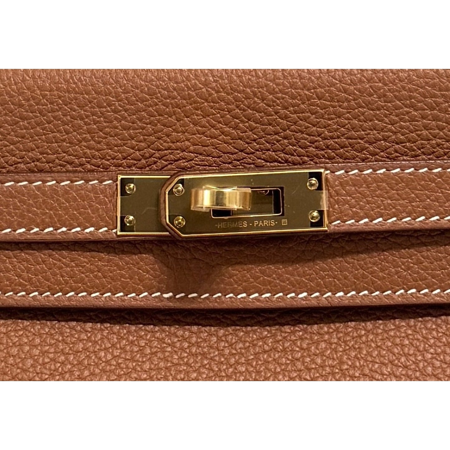 Hermes Kelly 25 Gold Tan Camel Togo Leather Gold Hardware Shoulder Bag