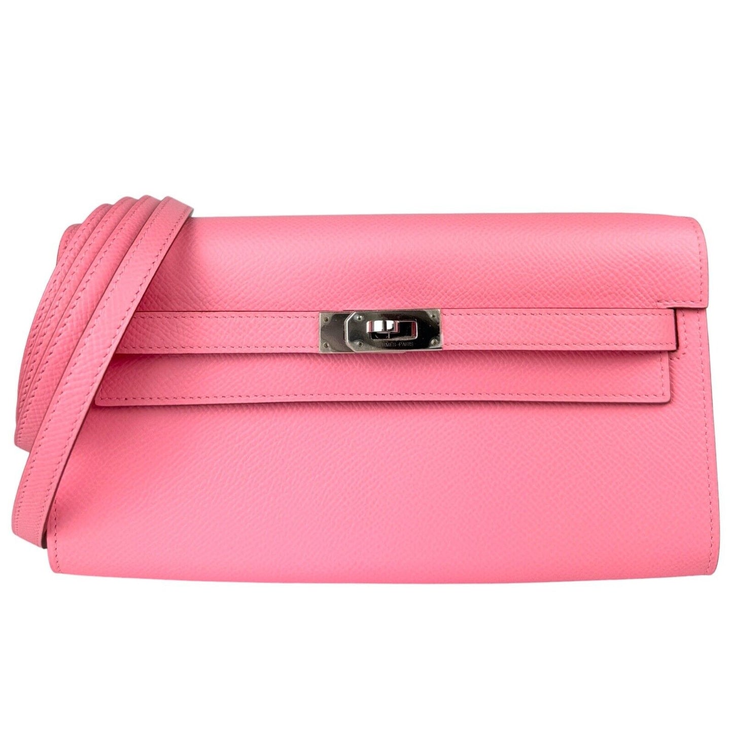 Hermes Kelly To Go Rose Confetti Pink Wallet Epsom Leather Palladium Hardware