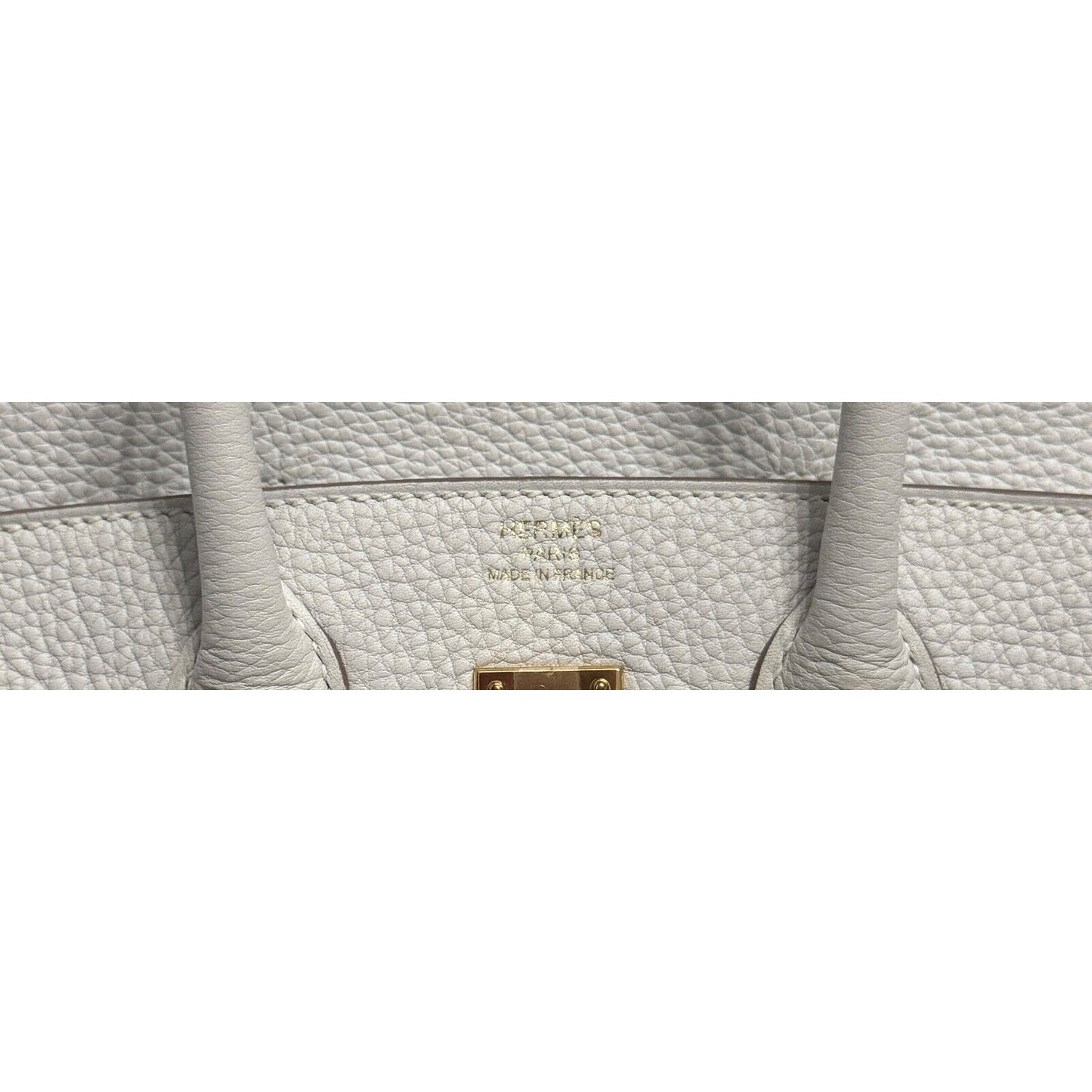 Hermes Birkin 25 Gris Pale Gray Grey Togo Leather Gold Hardware Handbag NEW
