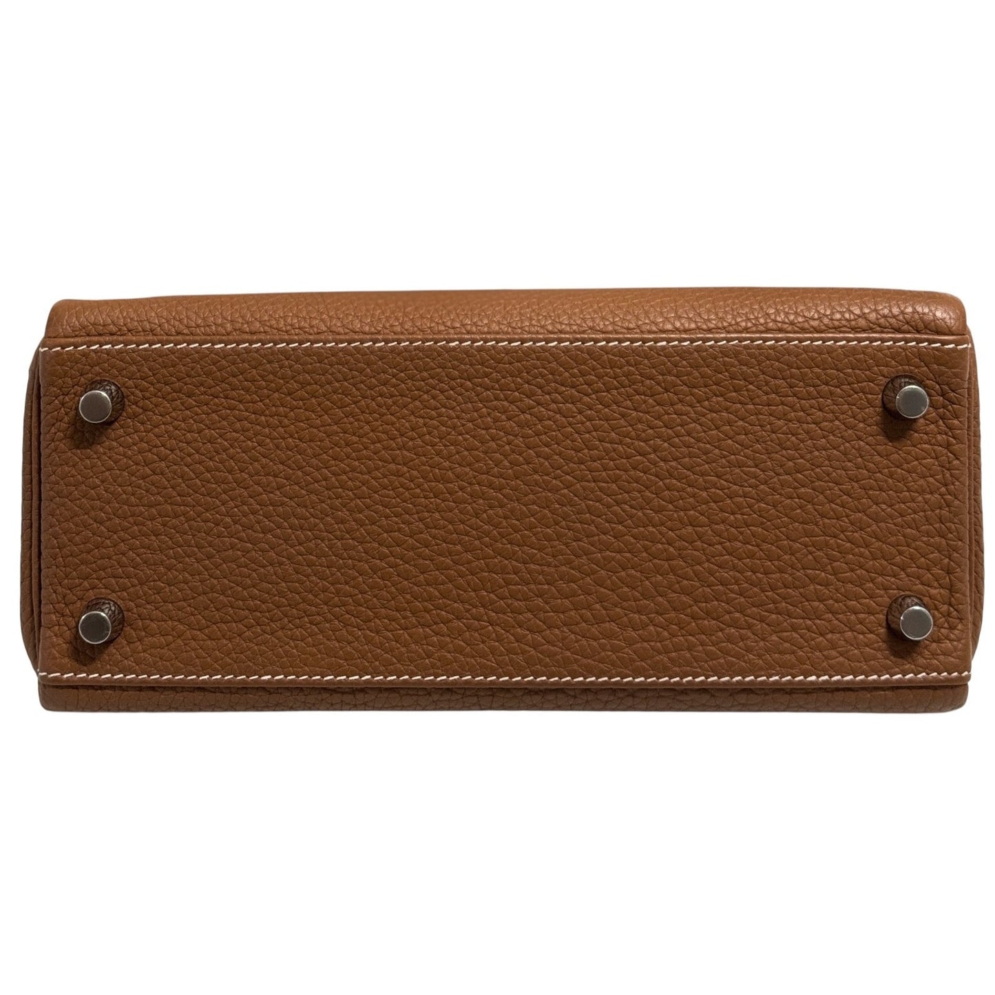 Hermes Kelly 25 Gold Tan Camel Togo Leather Palladium Hardware Shoulder Bag