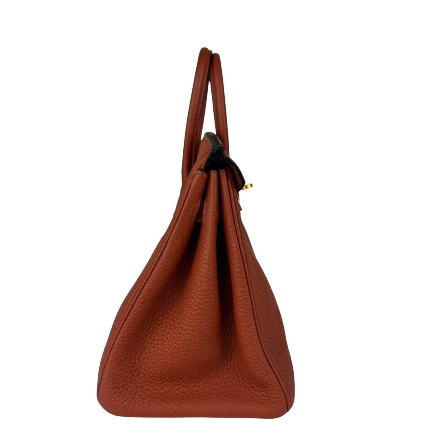 Hermes Birkin 25 Cuivre Burnt OrangeTogo Leather Handbag Bag Gold Hardware