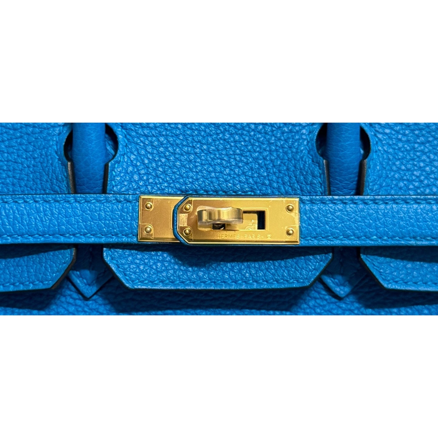 Hermes Birkin 25 Blue Zanzibar Togo Leather Gold Hardware