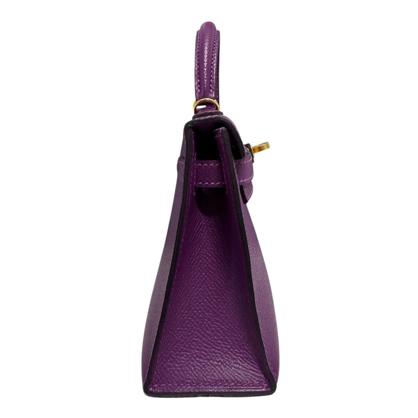 Hermes Kelly Mini 20 Anemone Purple Epsom Leather Gold Hardware