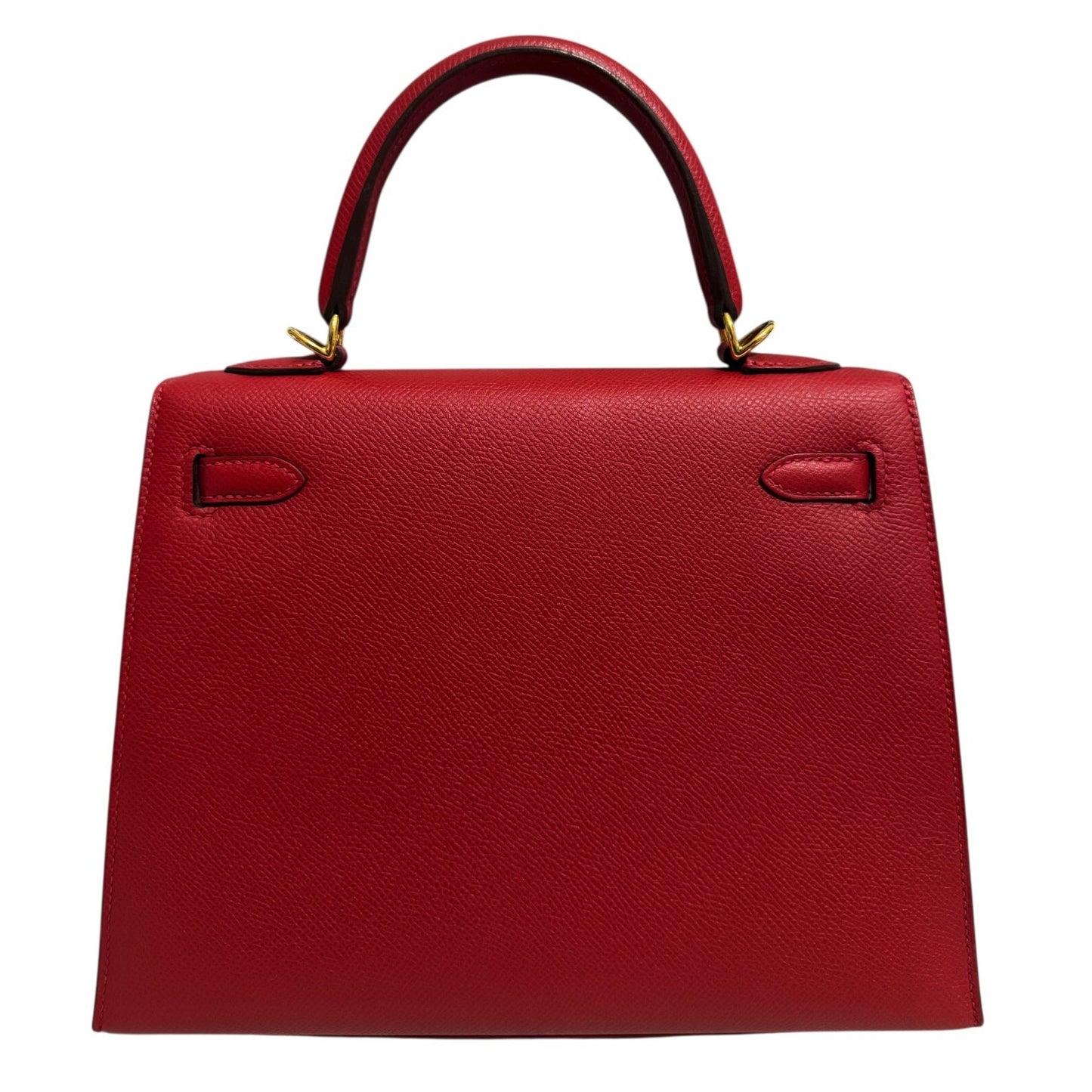 Hermes Kelly 25 Sellier Rouge Casaque Red Epsom Leather Gold Hardware
