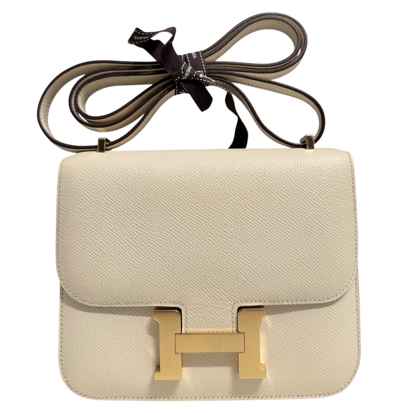 HERMES Constance 18 Mini Nata Beige Cream Epsom Leather Gold Hardware