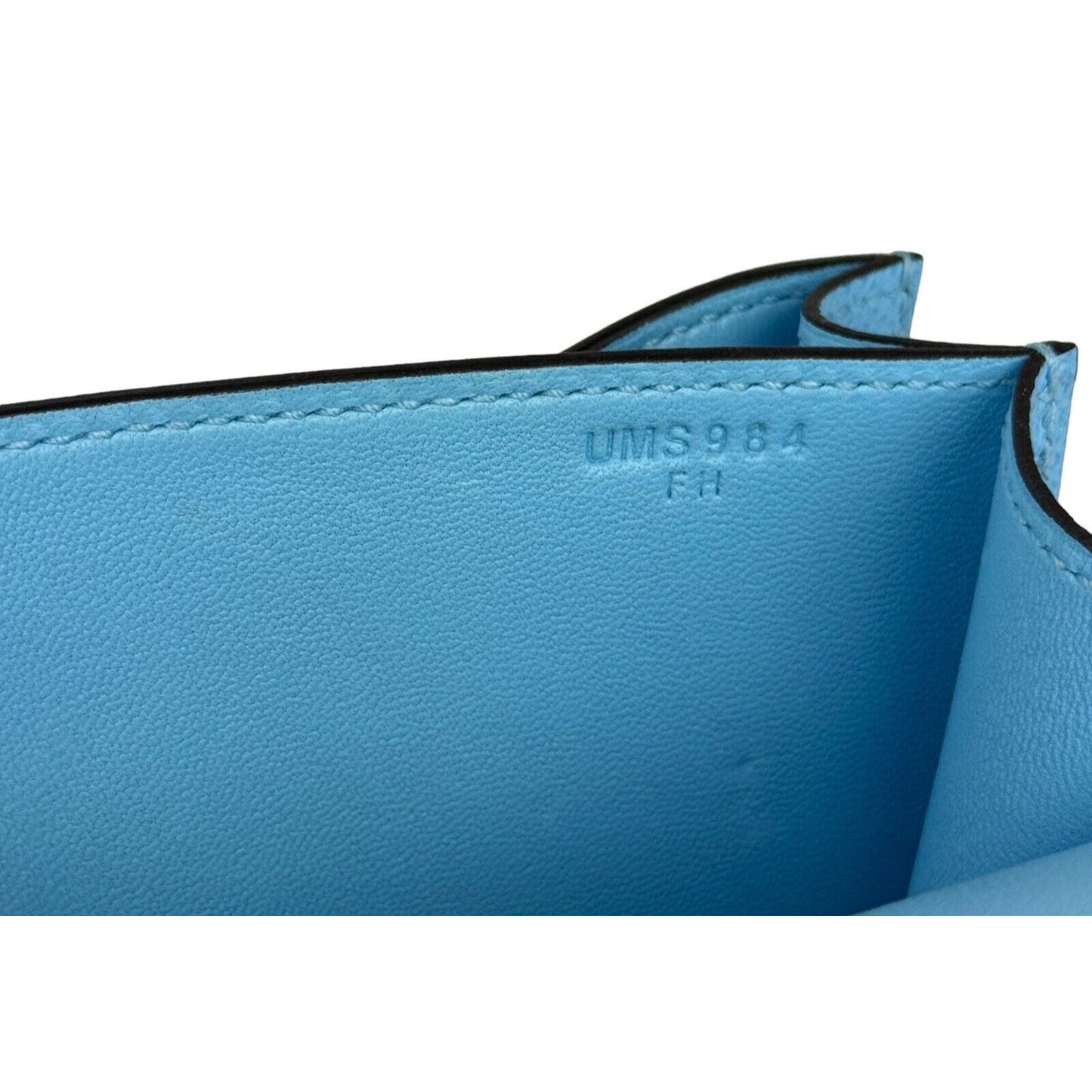 HERMES Constance 18 Mini Blue Celeste Epsom Leather Palladium Hardware 2022