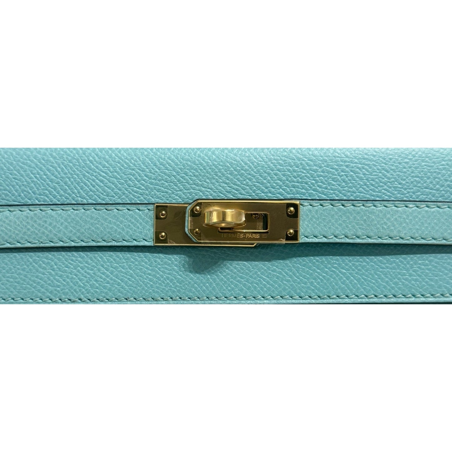 Hermes Kelly 25 Sellier Blue Atoll Tiffany Blue Epsom Leather Gold Hardware Rare