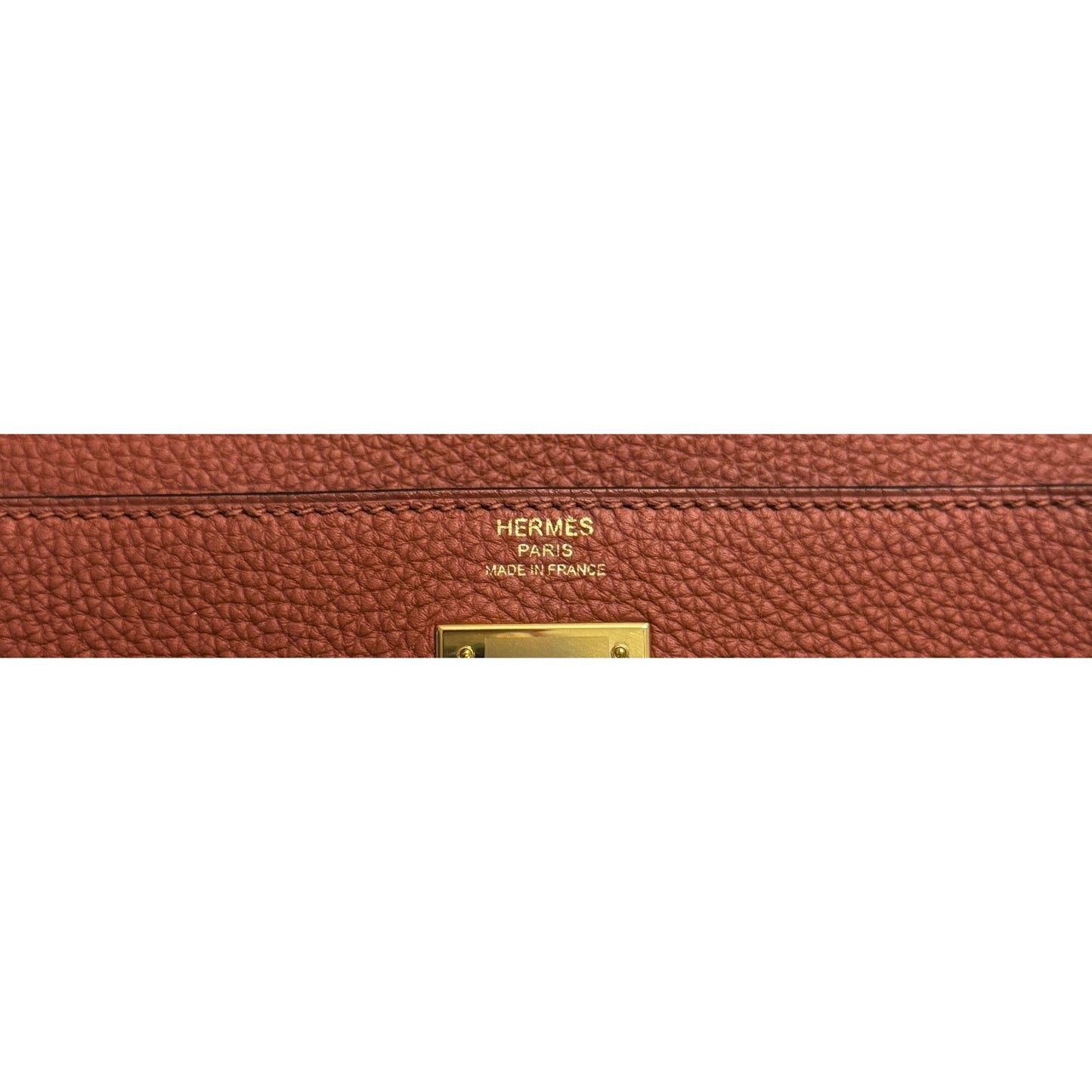Hermes Kelly 28 Cuivre Orange Togo Leather Gold Hardware