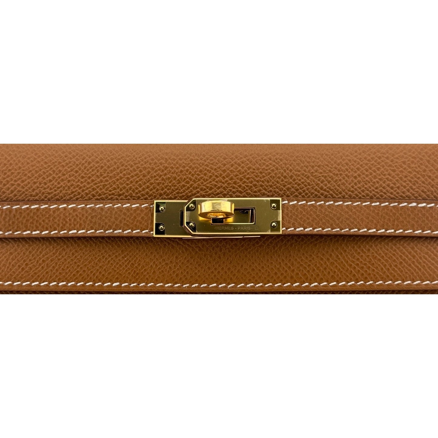 Hermes Kelly 25 Sellier Gold Tan Epsom Leather Gold Hardware