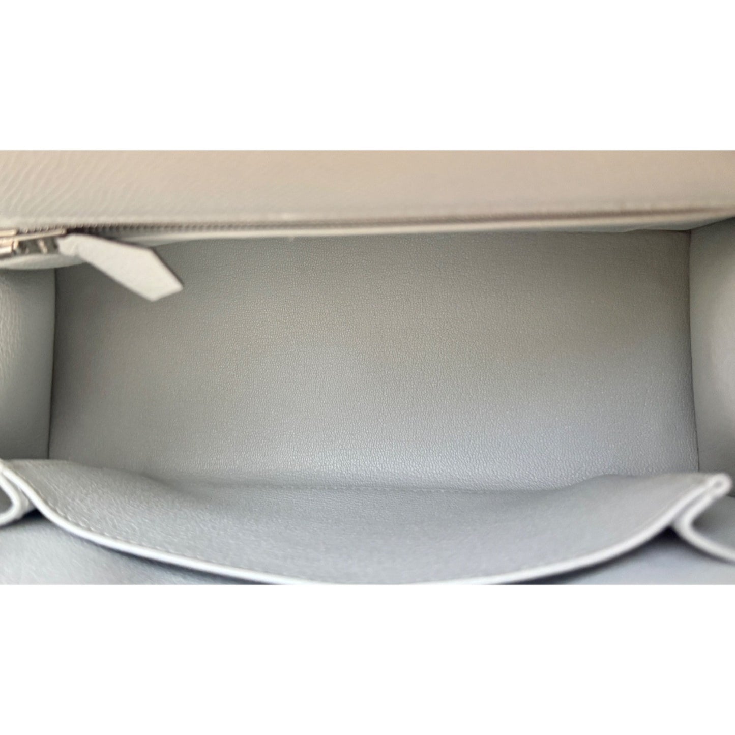 Hermes Kelly 25 Sellier Gris Platine Gray Epsom Leather Electrum Hardware