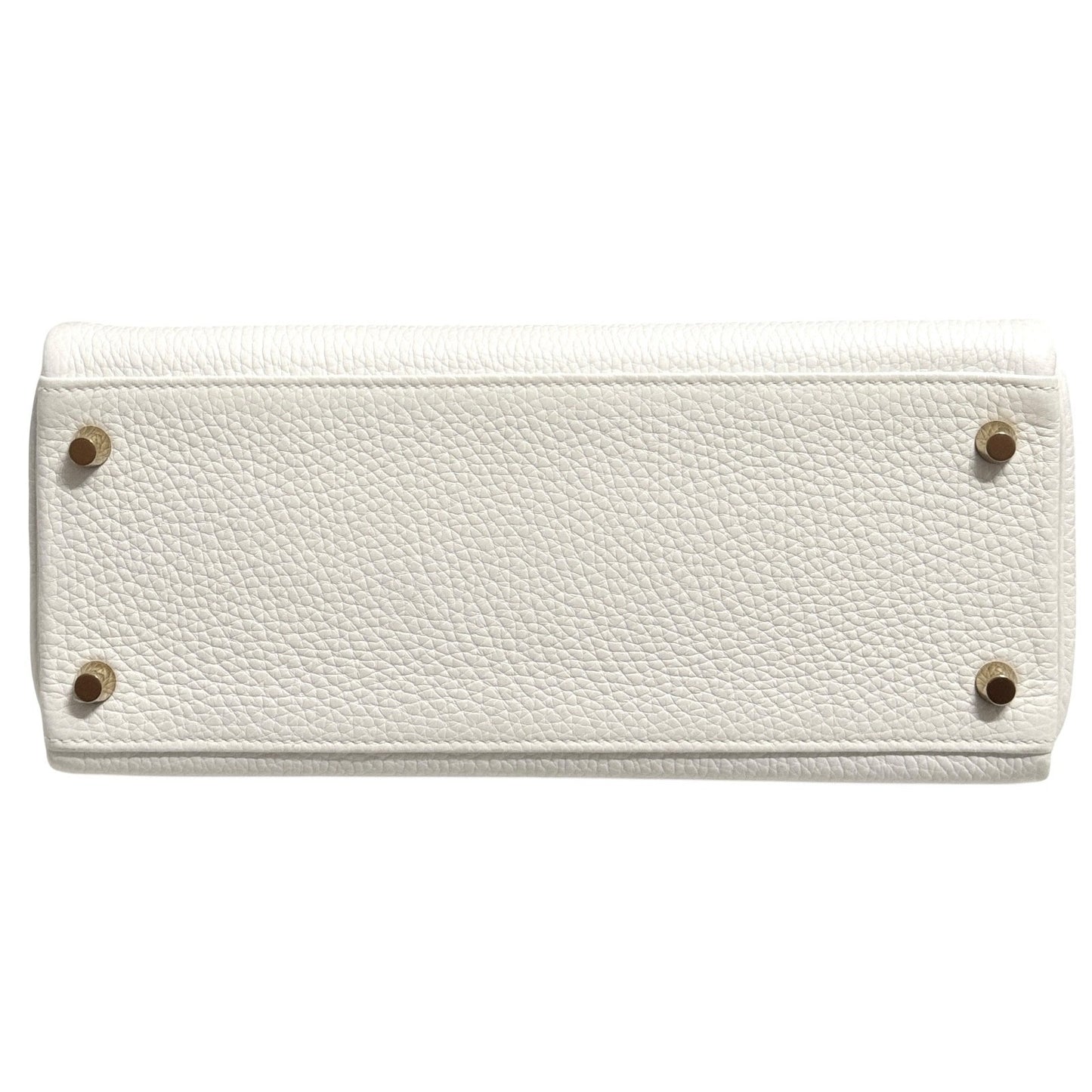 Hermes Kelly 28 White Blanc Togo Leather Gold Hardware RARE