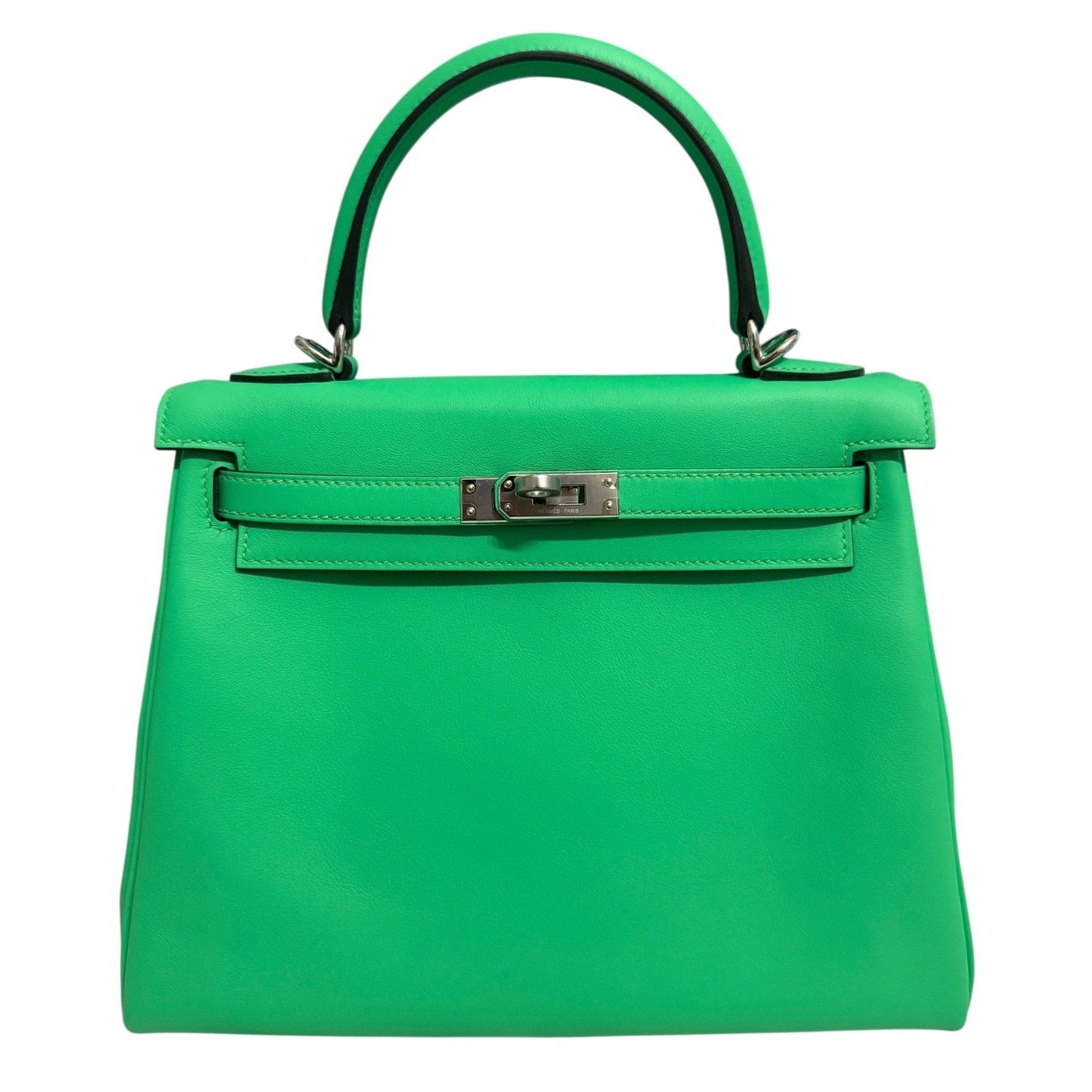 Hermes Kelly 25 Vert Comics Green Swift Leather Palladium Hardware