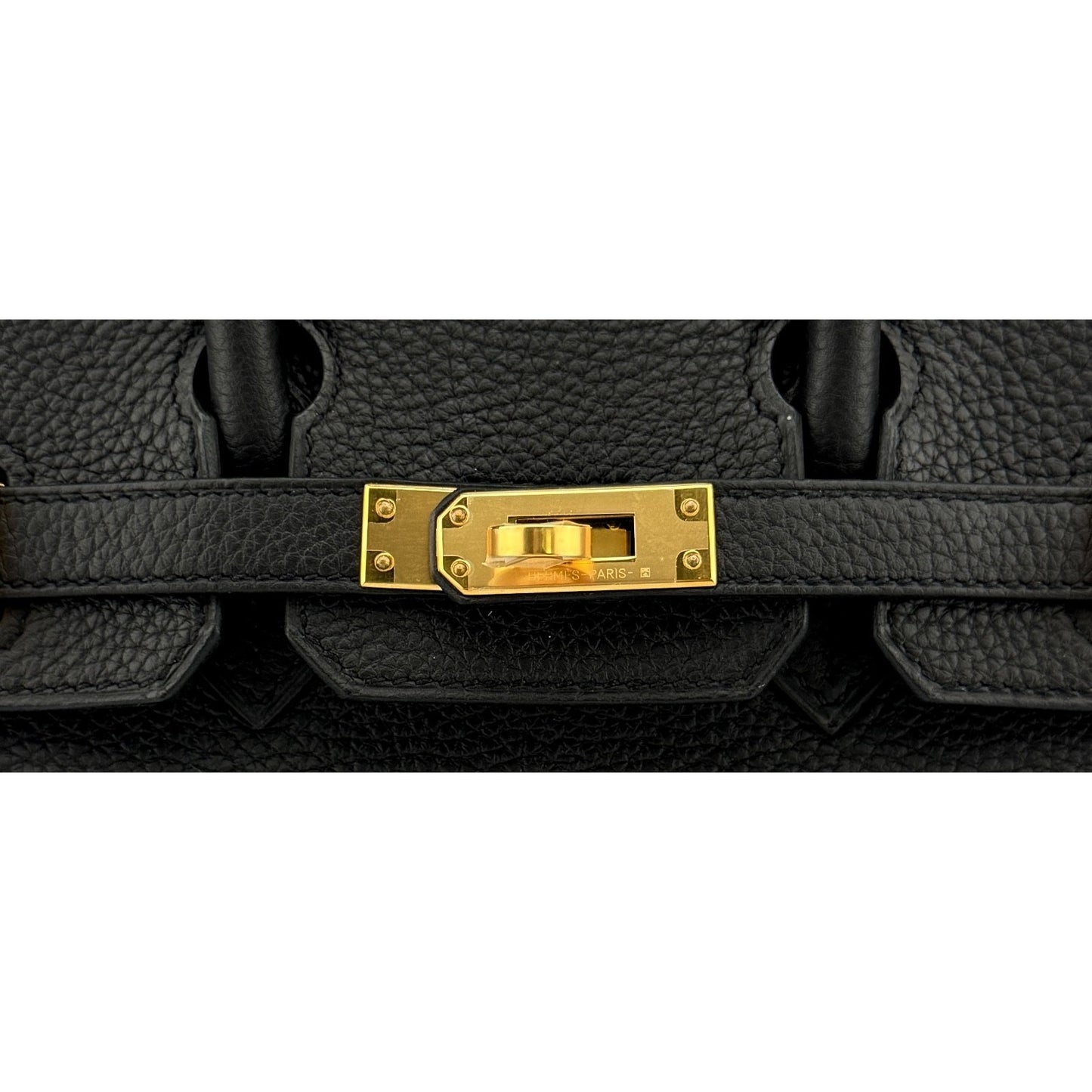 Hermes Birkin 25 Black Noir Togo Leather Gold Hardware Handbag