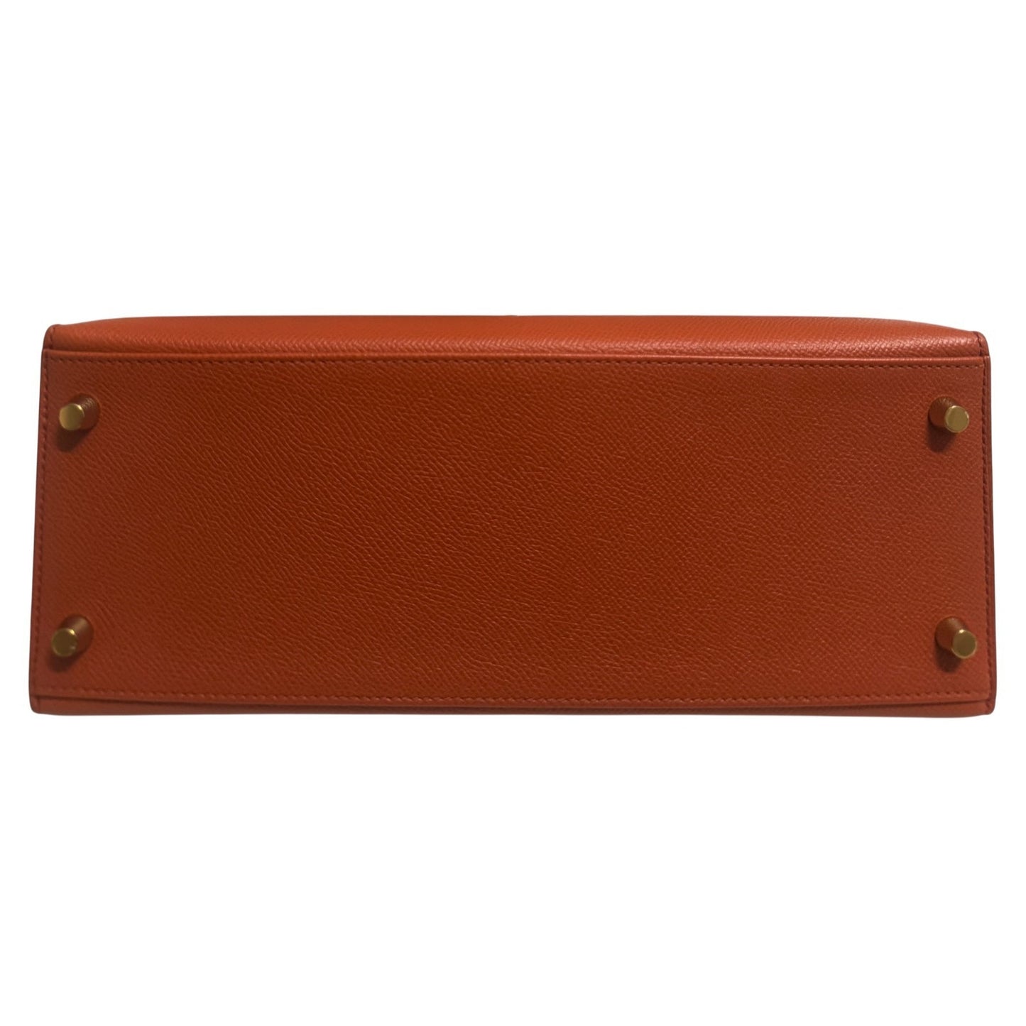 Hermes Kelly 28 Sellier Terre Battue Orange Epsom Leather Gold Hardware