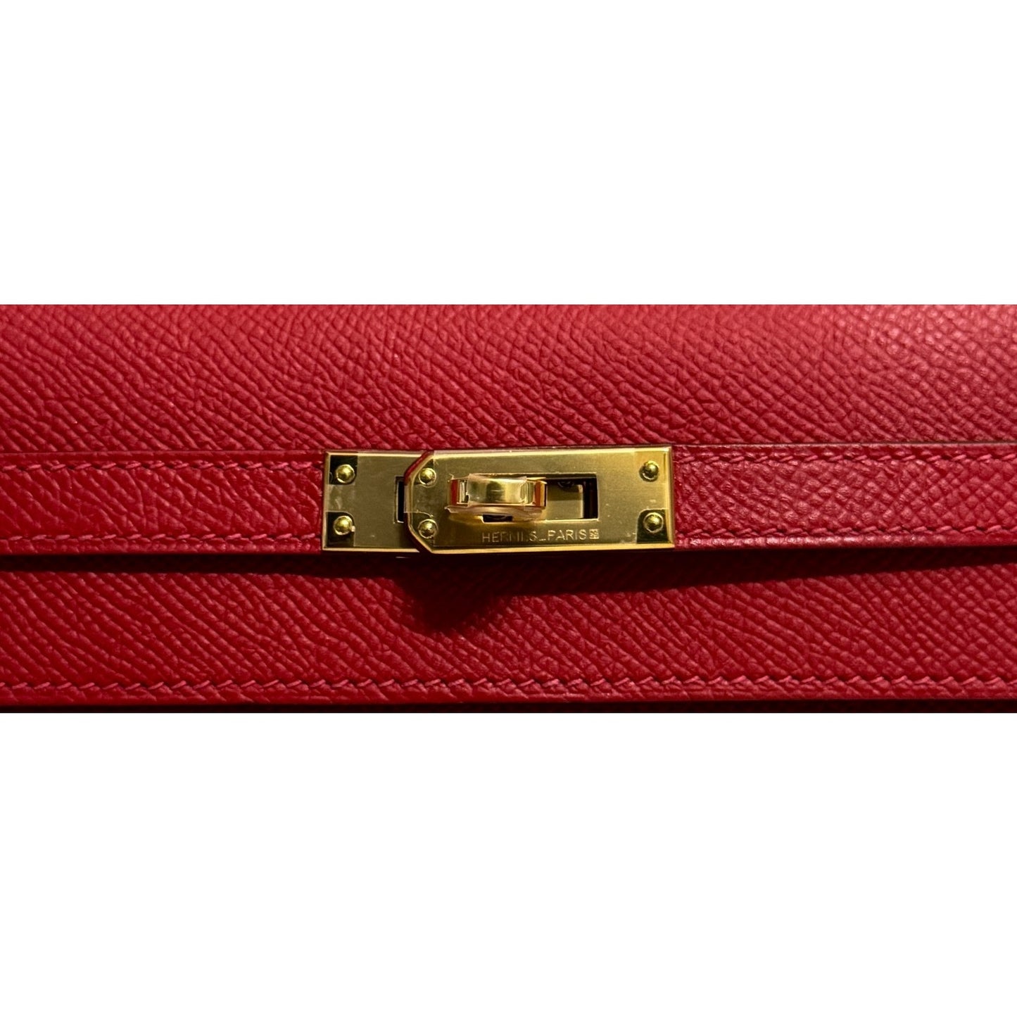 Hermes Kelly 25 Sellier Rouge Casaque Red Epsom Leather Gold Hardware