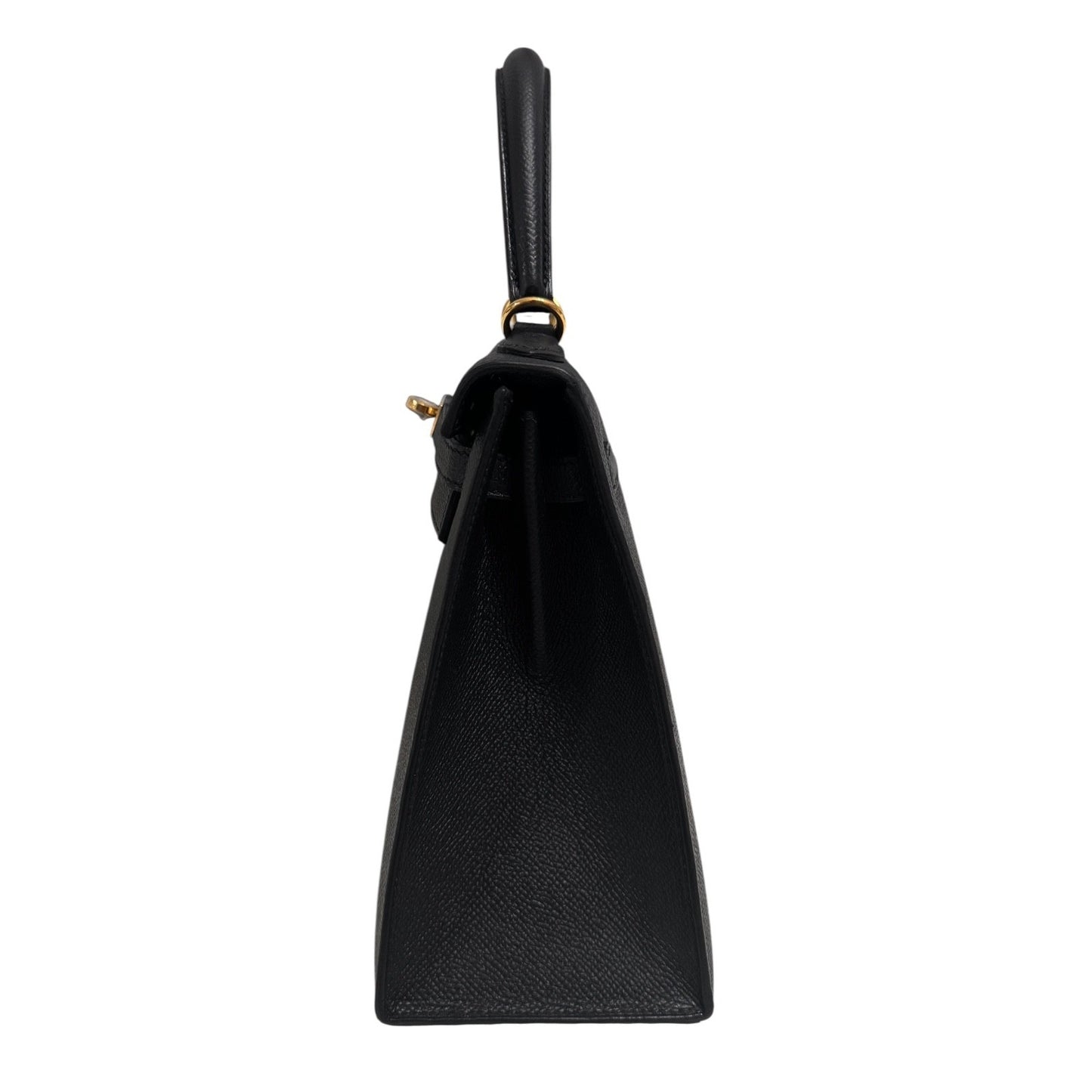 Hermes Kelly 25 Sellier Black Noir Epsom Leather Gold Hardware