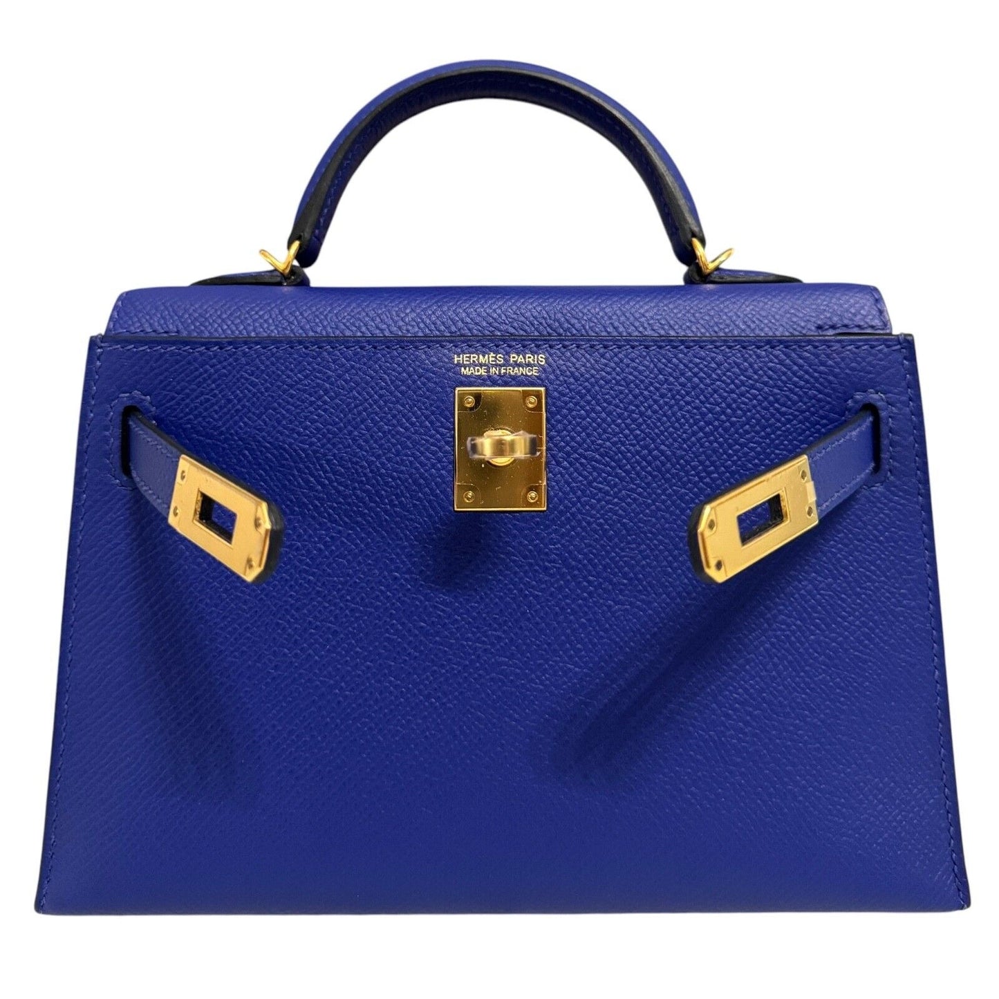 Hermes Kelly Mini 20 Bleu Electrique Blue Electric Epsom Leather Gold Hardware