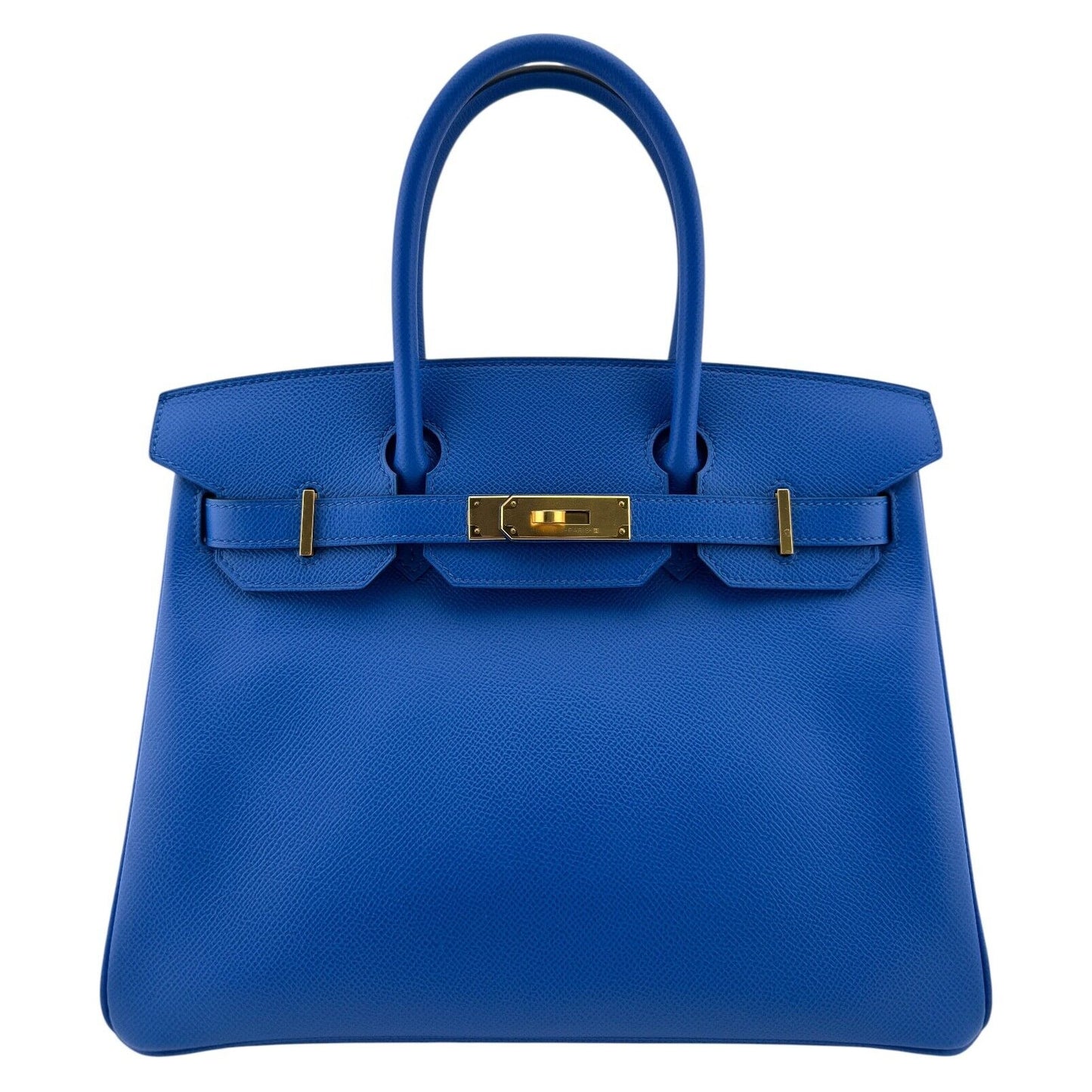 Hermes Birkin 30 Blue Zellige Epsom Leather Gold Hardware Handbag