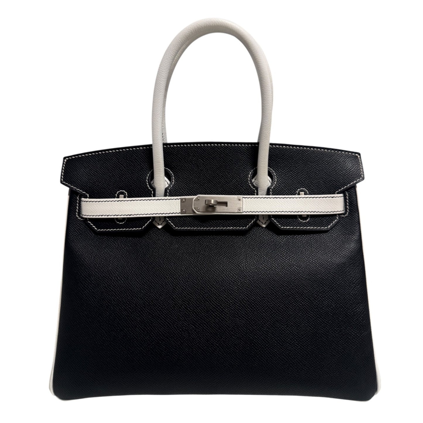 Hermes Birkin 30 panda Black & White Epsom Brushed Palladium Hardware