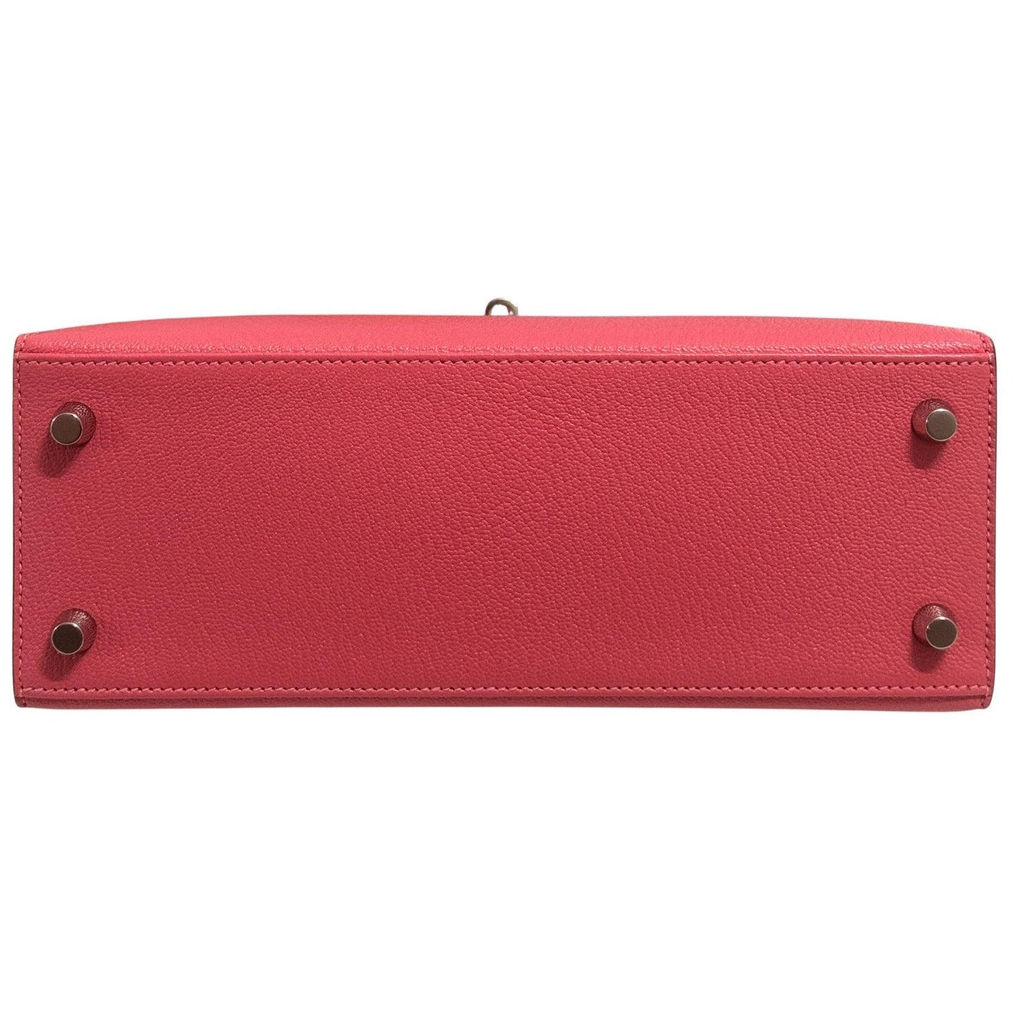 Hermes Kelly 25 Sellier Rose Azalee Azalea Pink Chevre Leather Palladium RARE