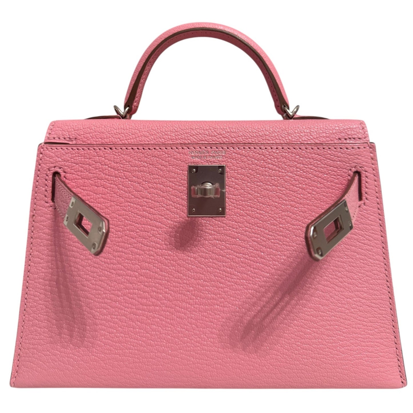 Hermes Kelly Mini 20 Rose Confetti Pink Chèvre Leather Palladium Hardware