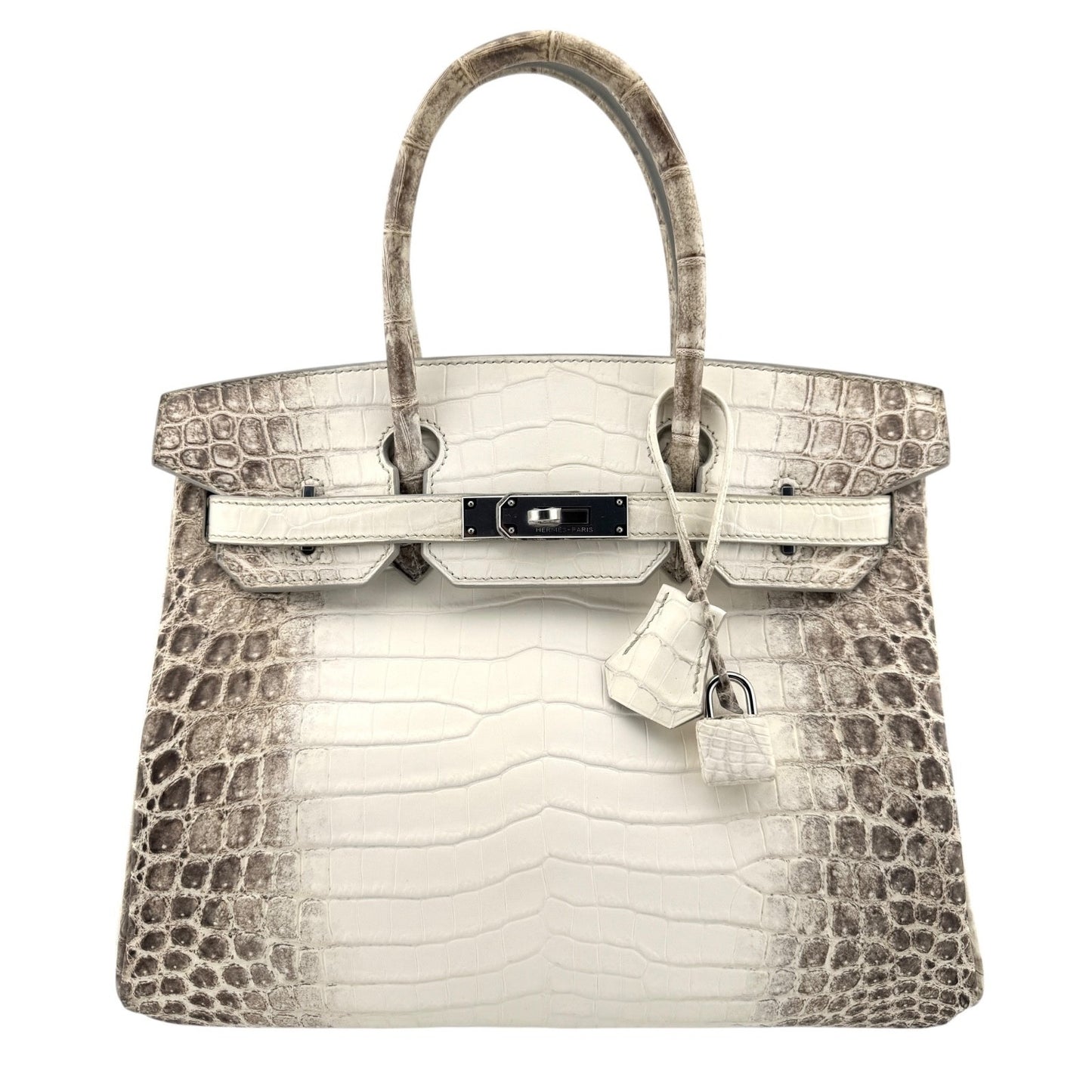 Hermes Birkin 30 White Himalayan Crocodile Matte Leather Palladium Hardware RARE