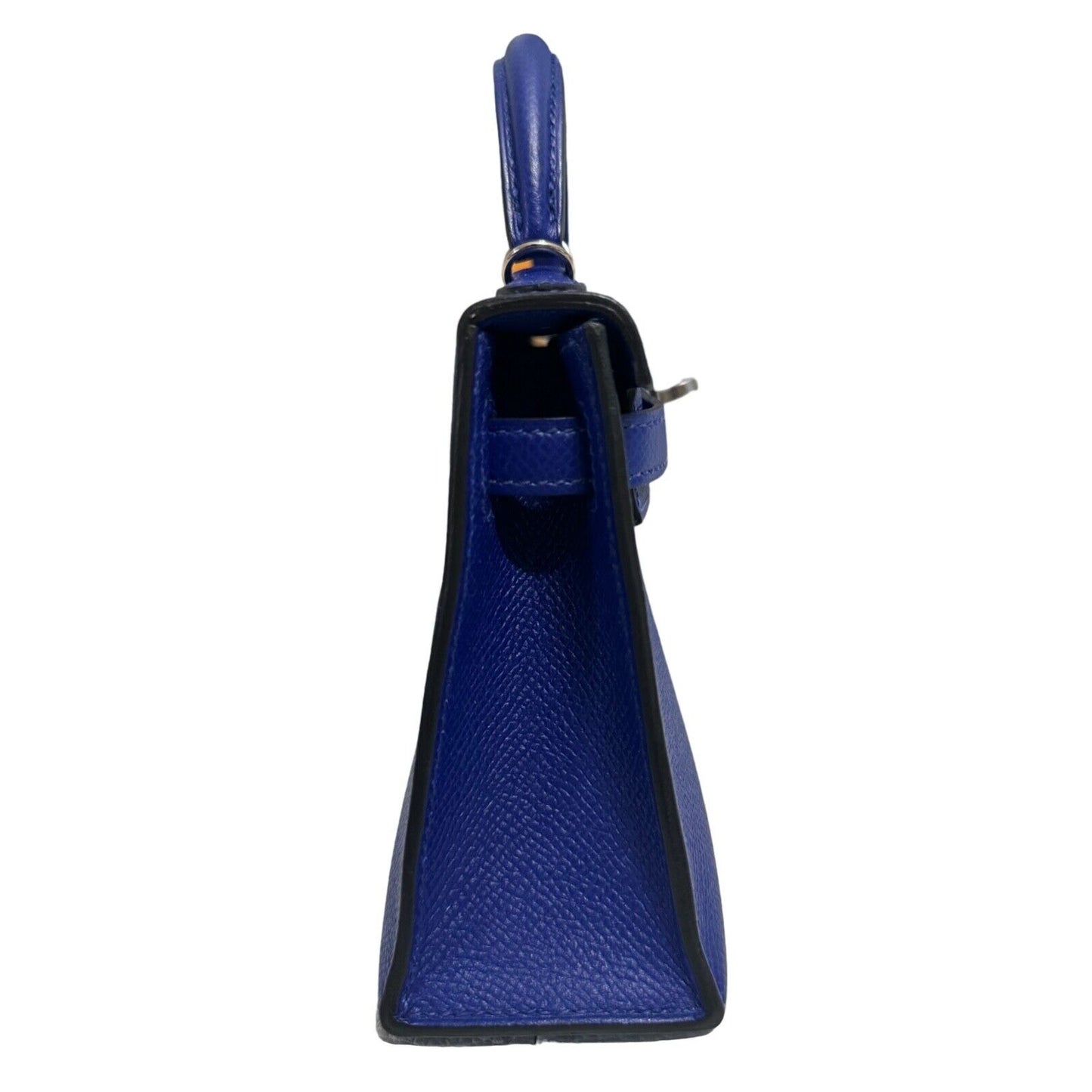 Hermes Kelly Mini 20 Blue Electric Electrique Epsom Leather Palladium Hardware