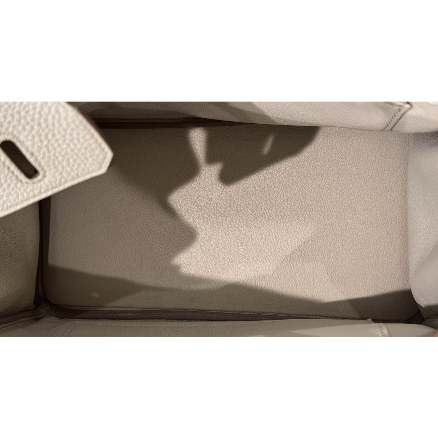 Hermes Birkin 25 Beton Cream Togo Leather Palladium Hardware Rare