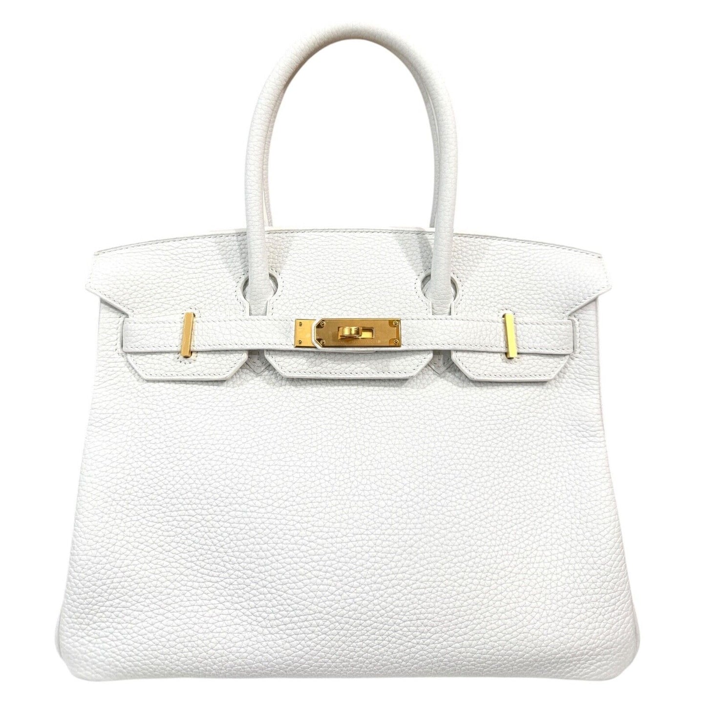 Hermes Birkin 30 White Blanc Leather Gold Hardware RARE