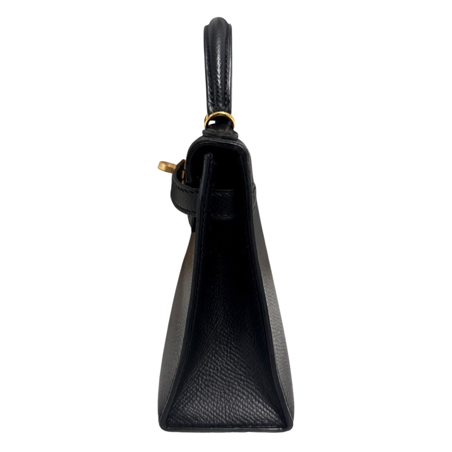 Hermes Kelly Mini 20 Black Noir Epsom Leather Gold Hardware