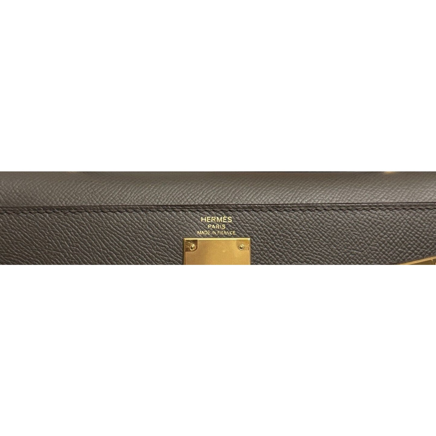 Hermes Kelly 28 Sellier Etain Gray Grey Epsom Leather Gold Hardware