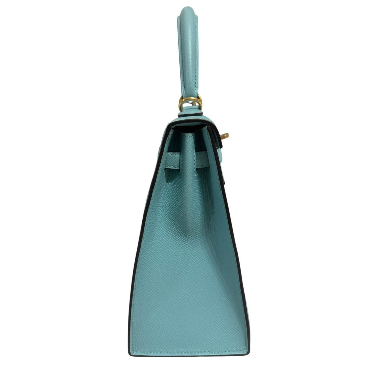 Hermes Kelly 25 Sellier Blue Atoll Tiffany Blue Epsom Leather Gold Hardware Rare